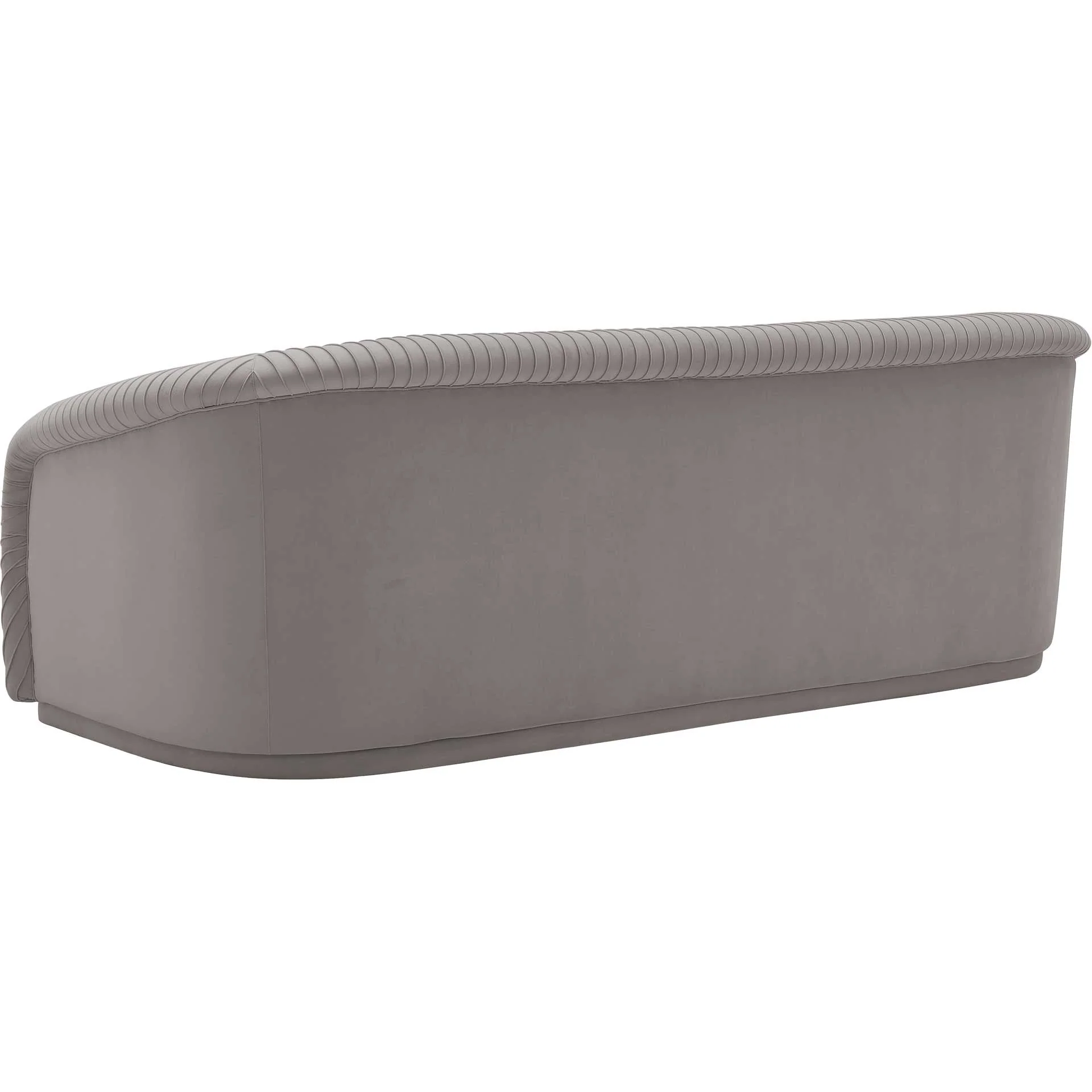Yandel Pleated Velvet Sofa Gray - Image 3