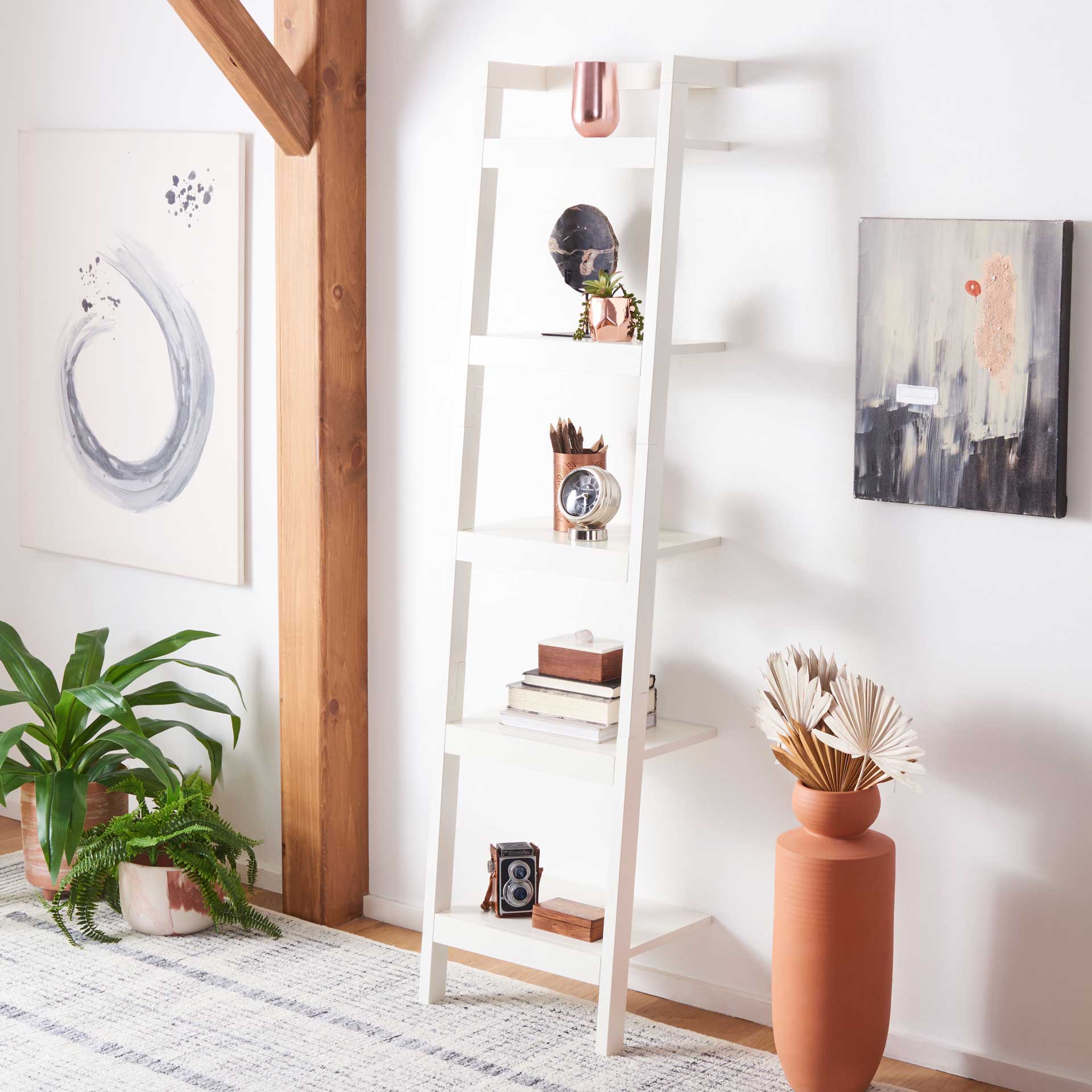 Yara 5 Tier Leaning Etagere White - Image 4