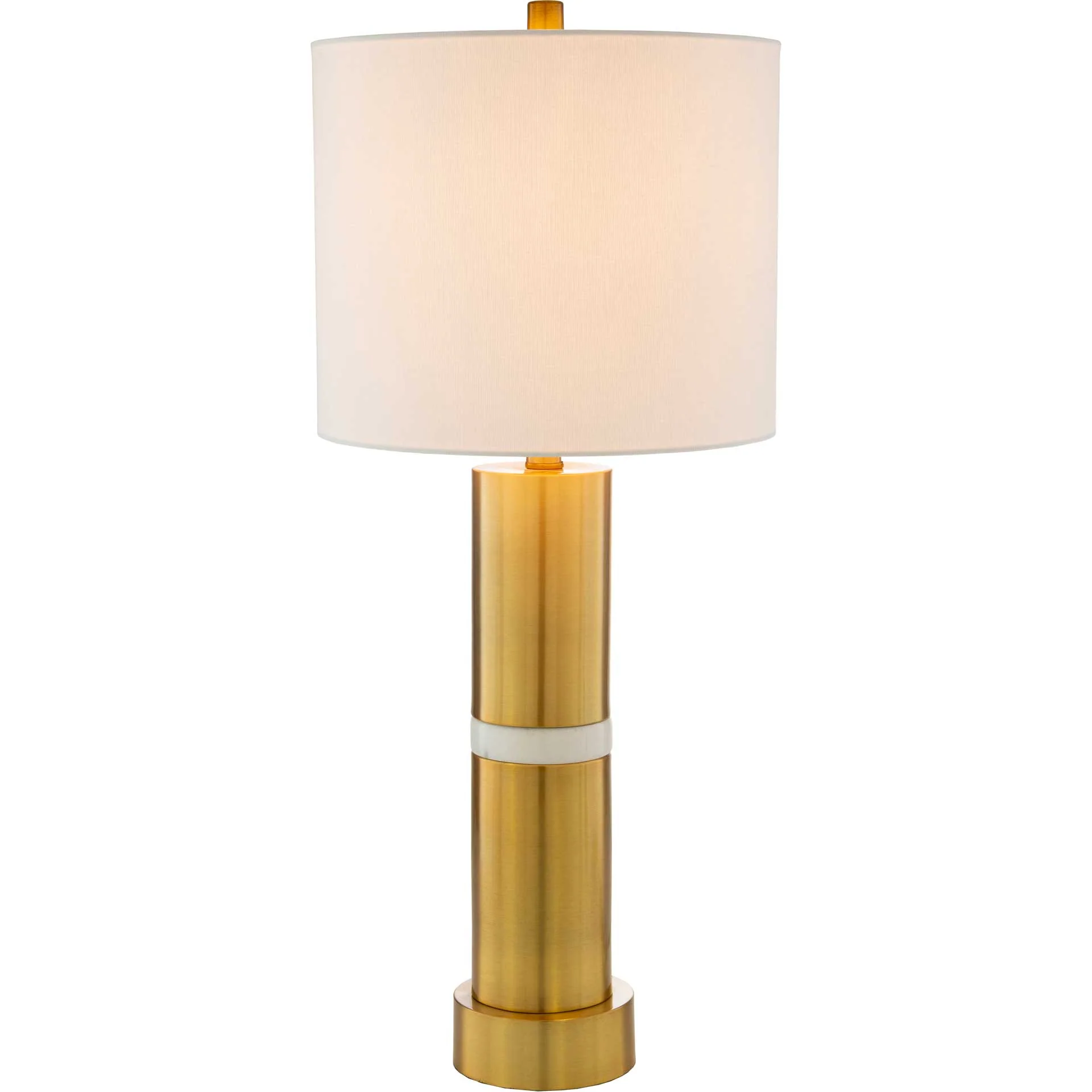 Yaseen Table Lamp White/Brass/Off-White - Image 2