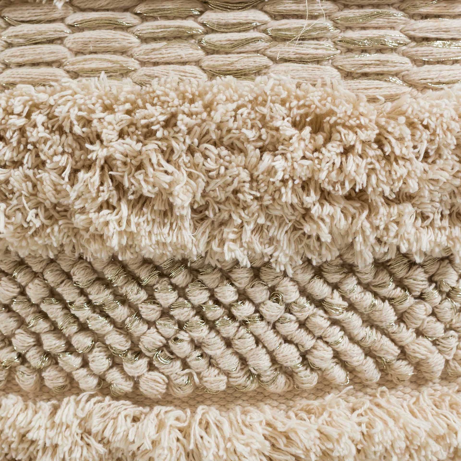 Yoali Cotton Pouf Beige - Image 3