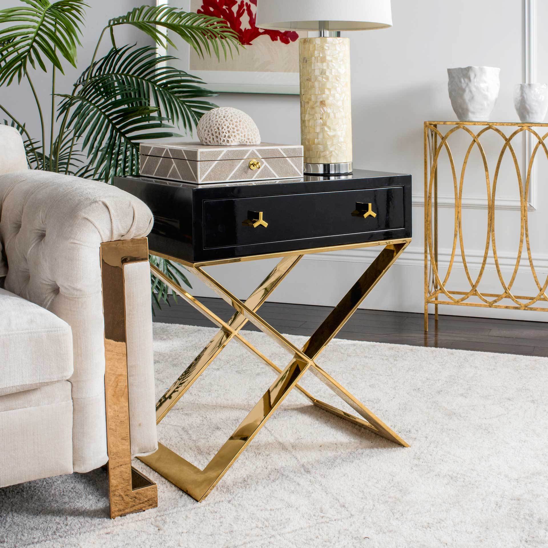 Yoali Side Table Black/Gold - Image 9