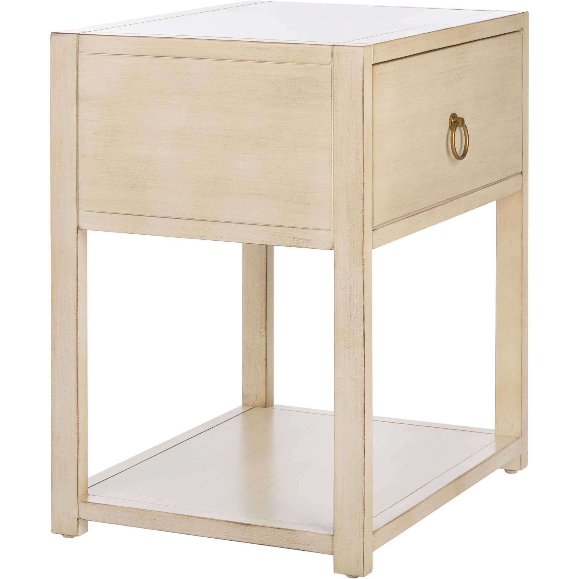Yuan 1 Drawer 1 Shelf Nightstand Antique White - Image 2