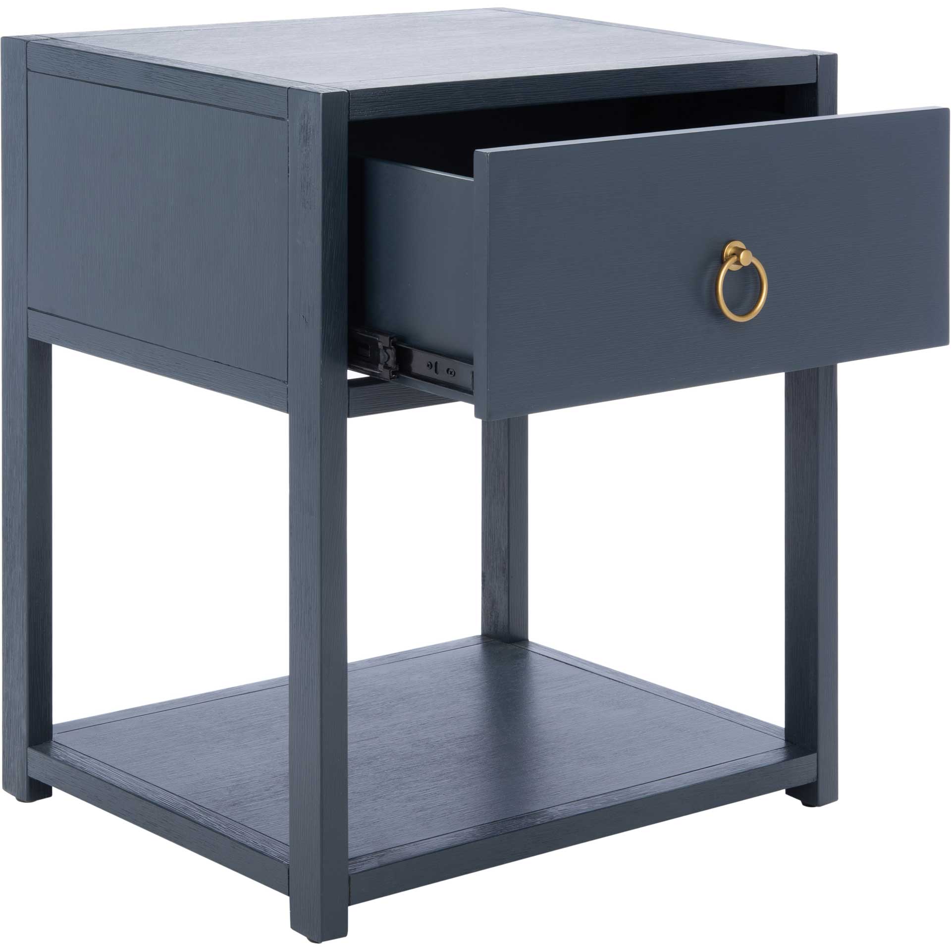 Yuan 1 Drawer 1 Shelf Nightstand Navy - Image 2