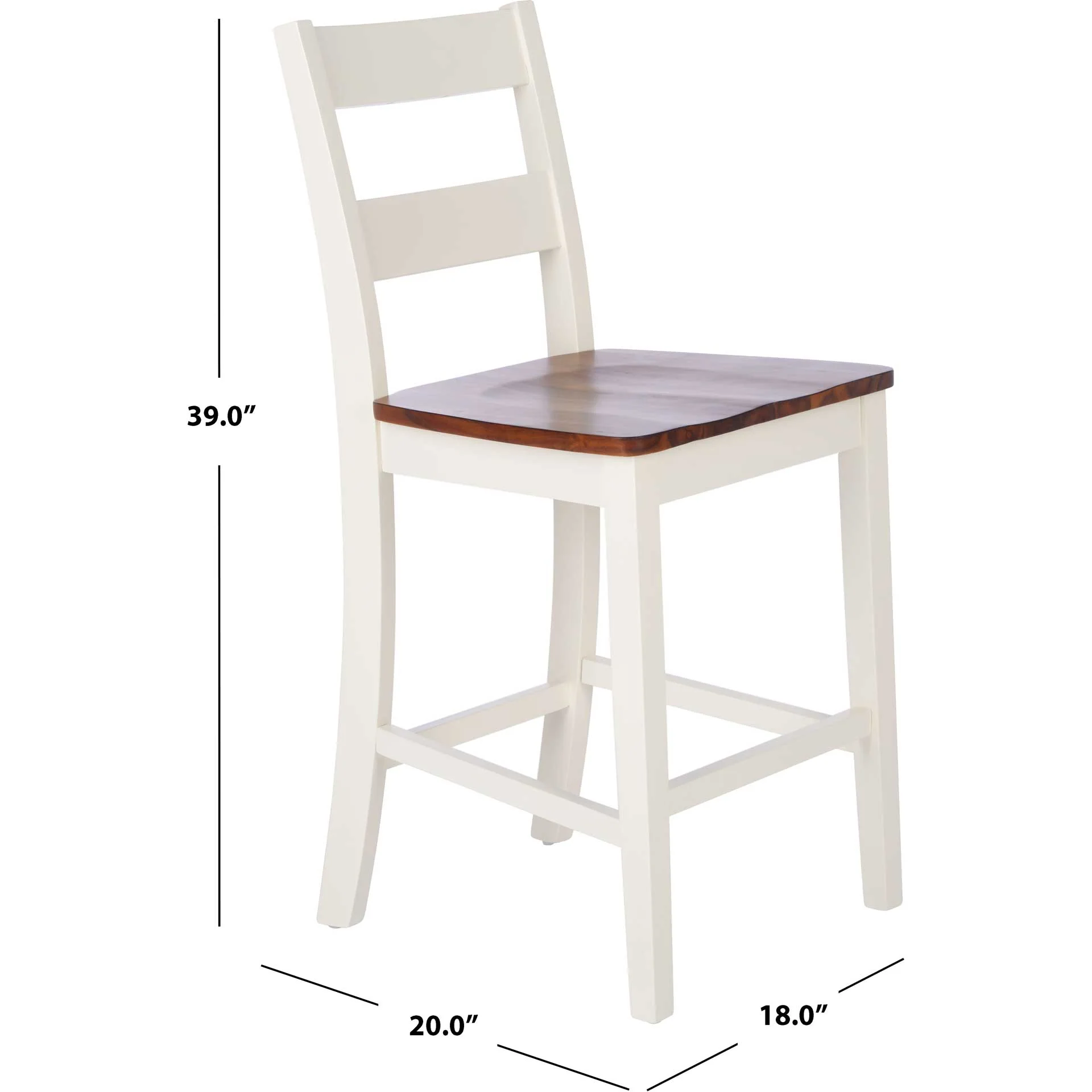 Yuki Counter Stool White/Natural (Set of 2) - Image 9