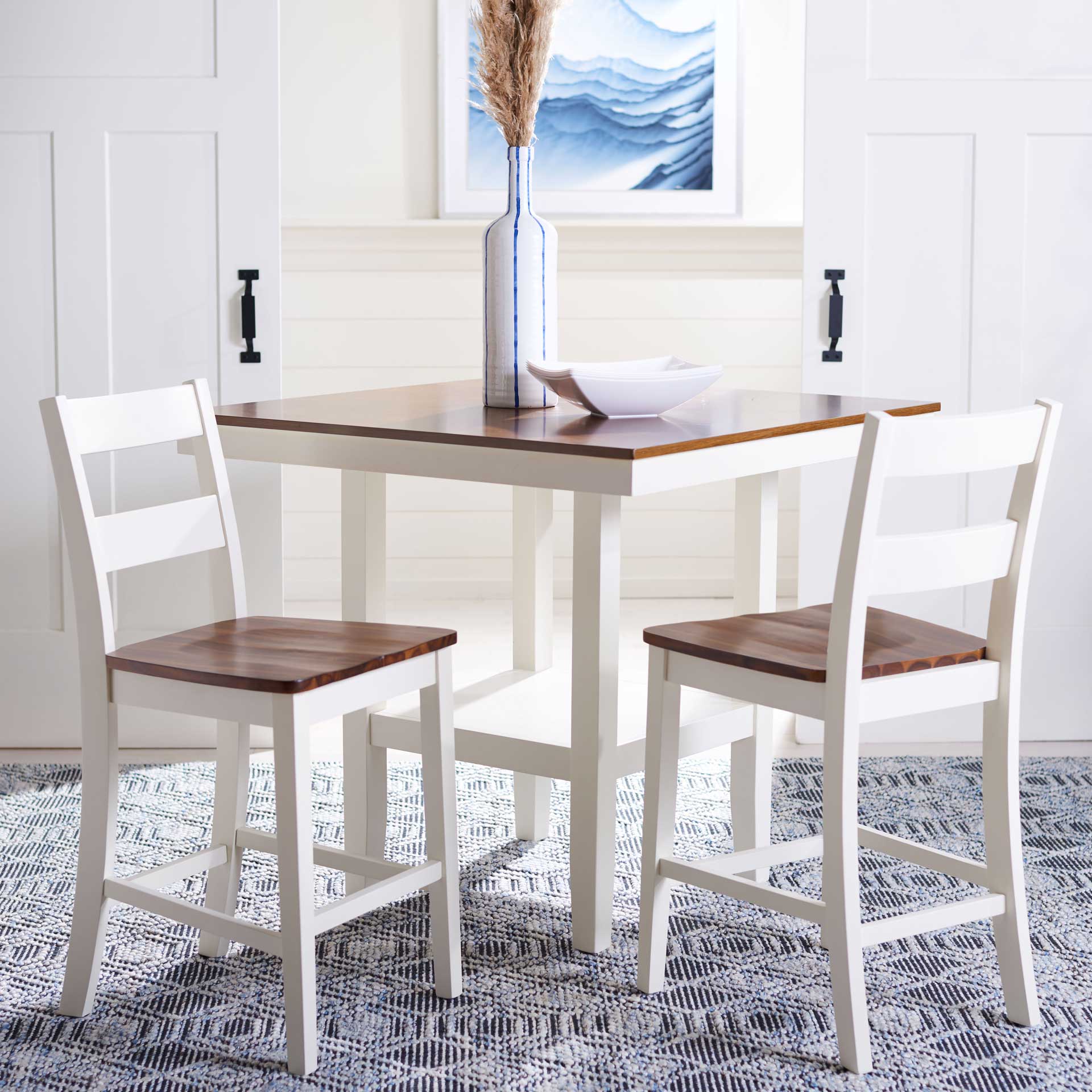 Yuki Square Counter Table White/Natural - Image 5