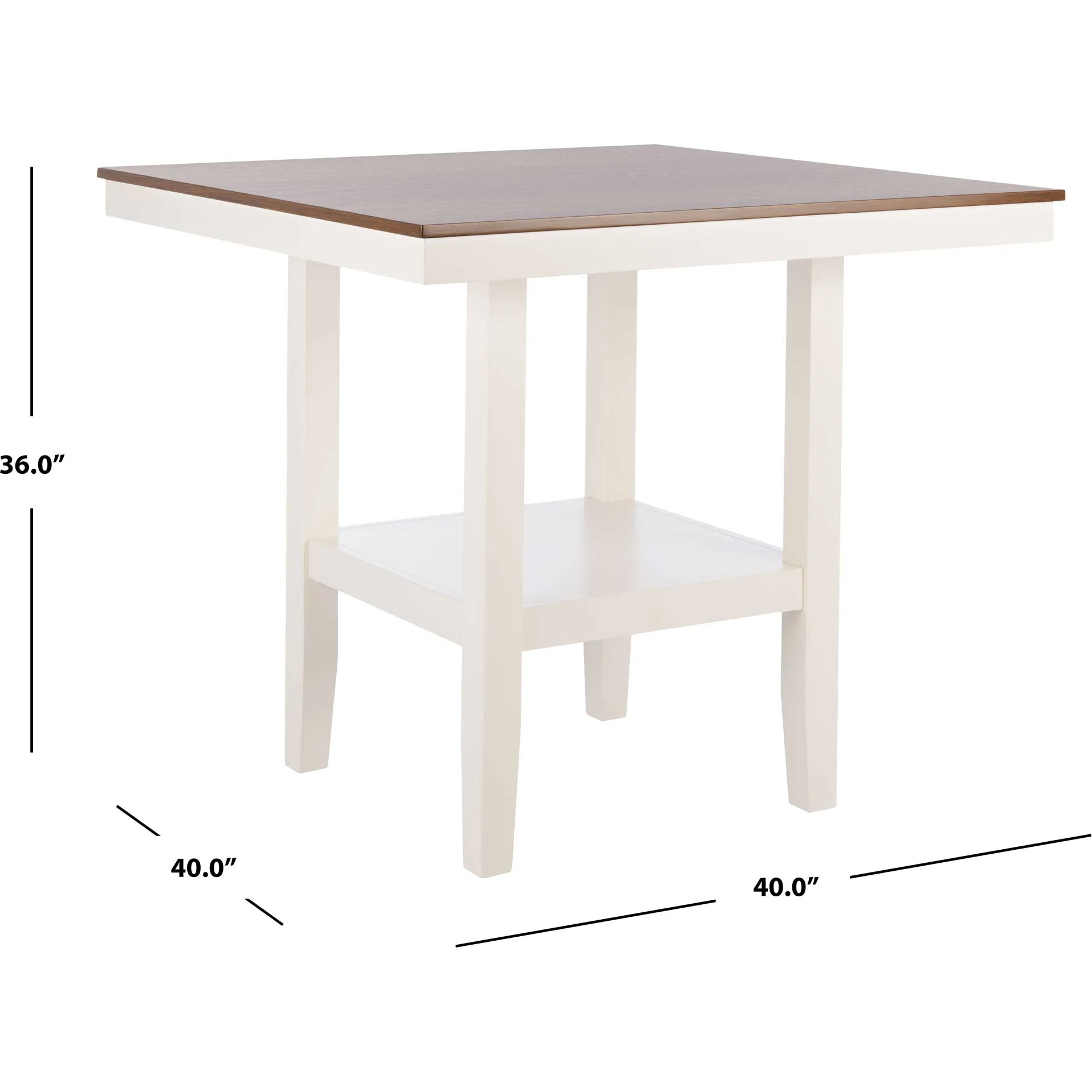 Yuki Square Counter Table White/Natural - Image 6