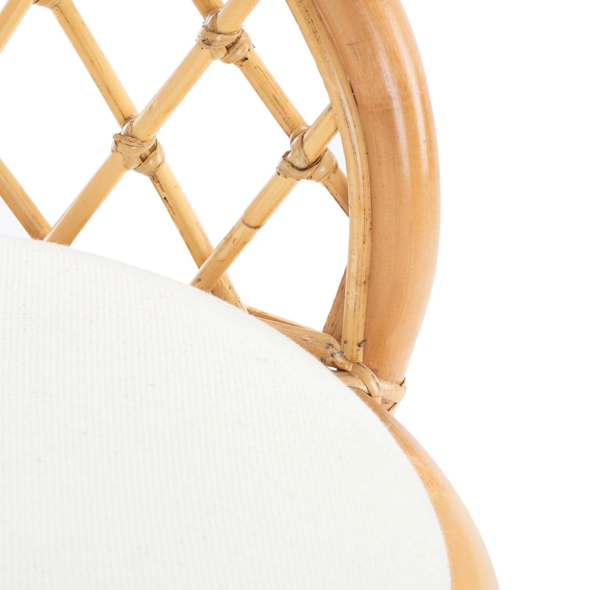 Yutu Rattan Counter Stool With Cushion Natural/White - Image 5
