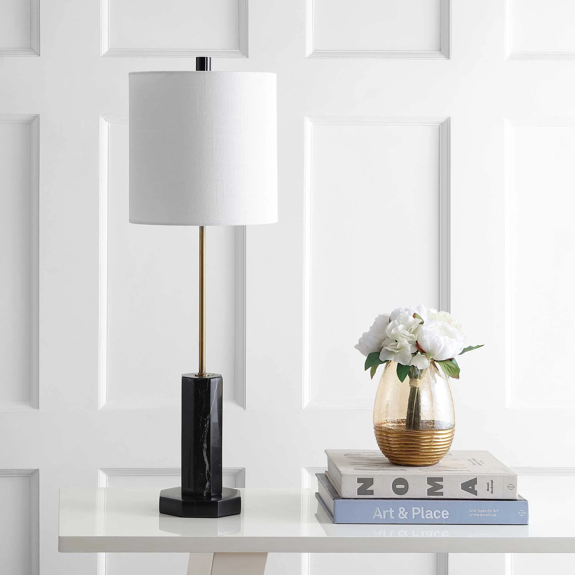 Zagros Table Lamp Black/Brass Gold - Image 3