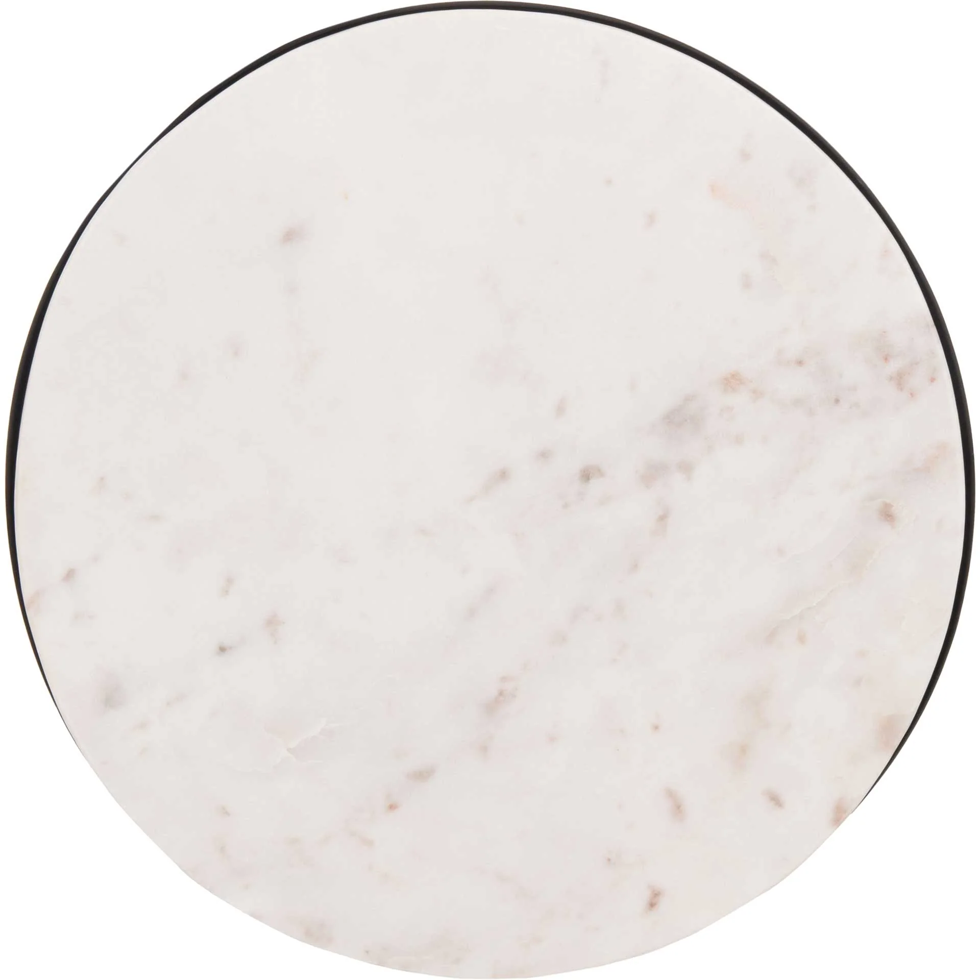 Zahir Round Accent Table White/Black/Gold - Image 2