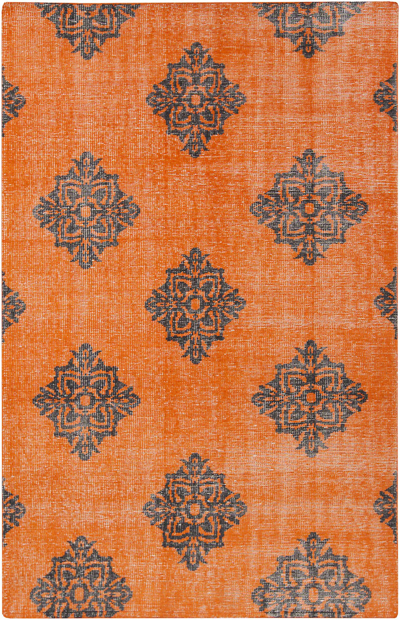 Zahra Burnt Orange/Black Area Rug - Image 2