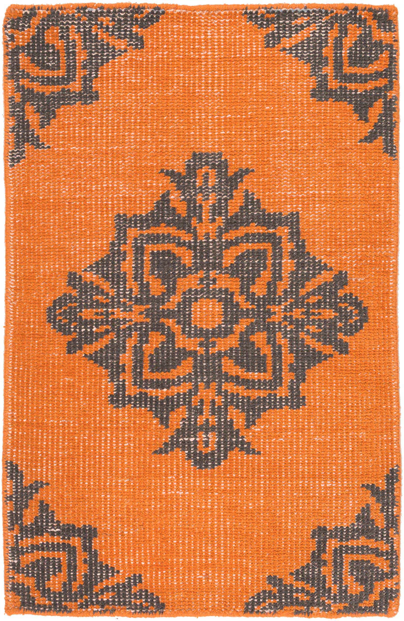 Zahra Burnt Orange/Black Area Rug - Image 3