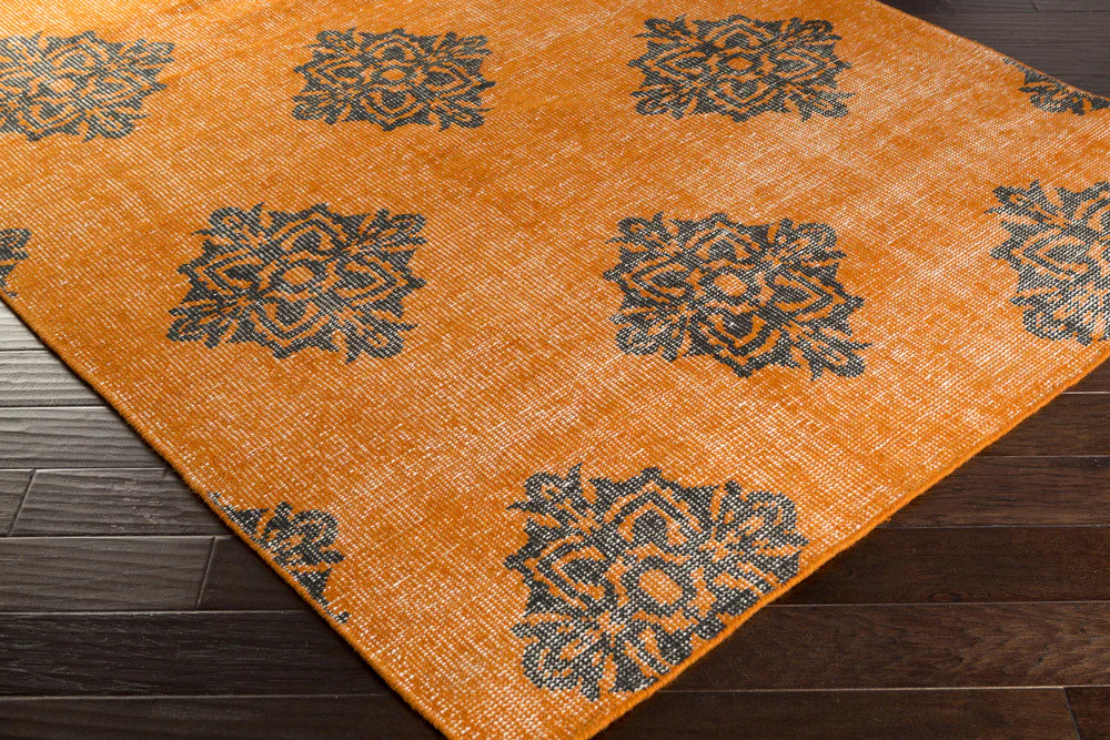 Zahra Burnt Orange/Black Area Rug - Image 4