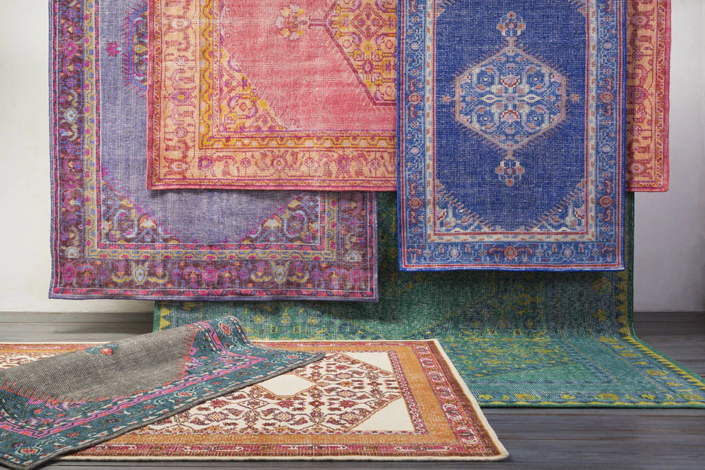 Zahra Cobalt/Poppy Area Rug - Image 4