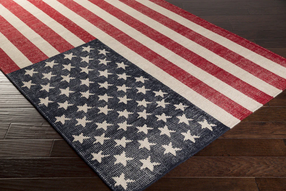 Zahra Navy/Cherry Area Rug - Image 3