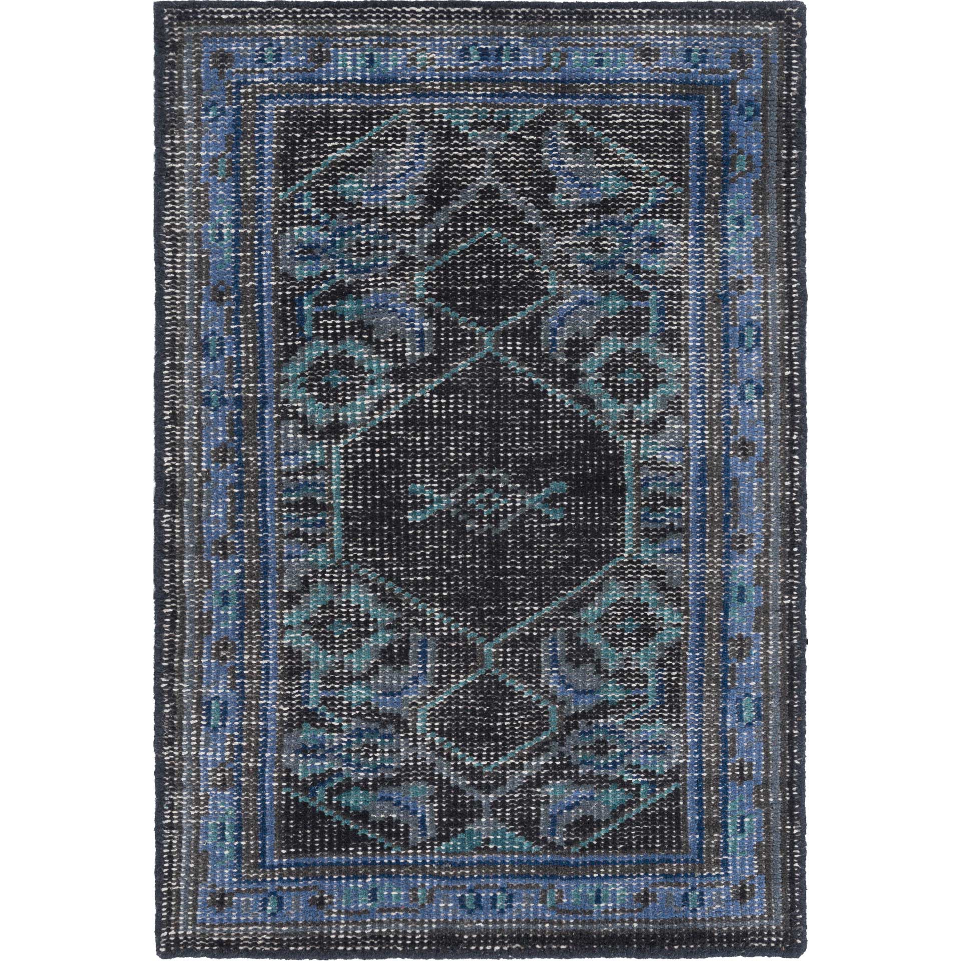 Zahra Slate/Cobalt/Olive Area Rug - Image 3