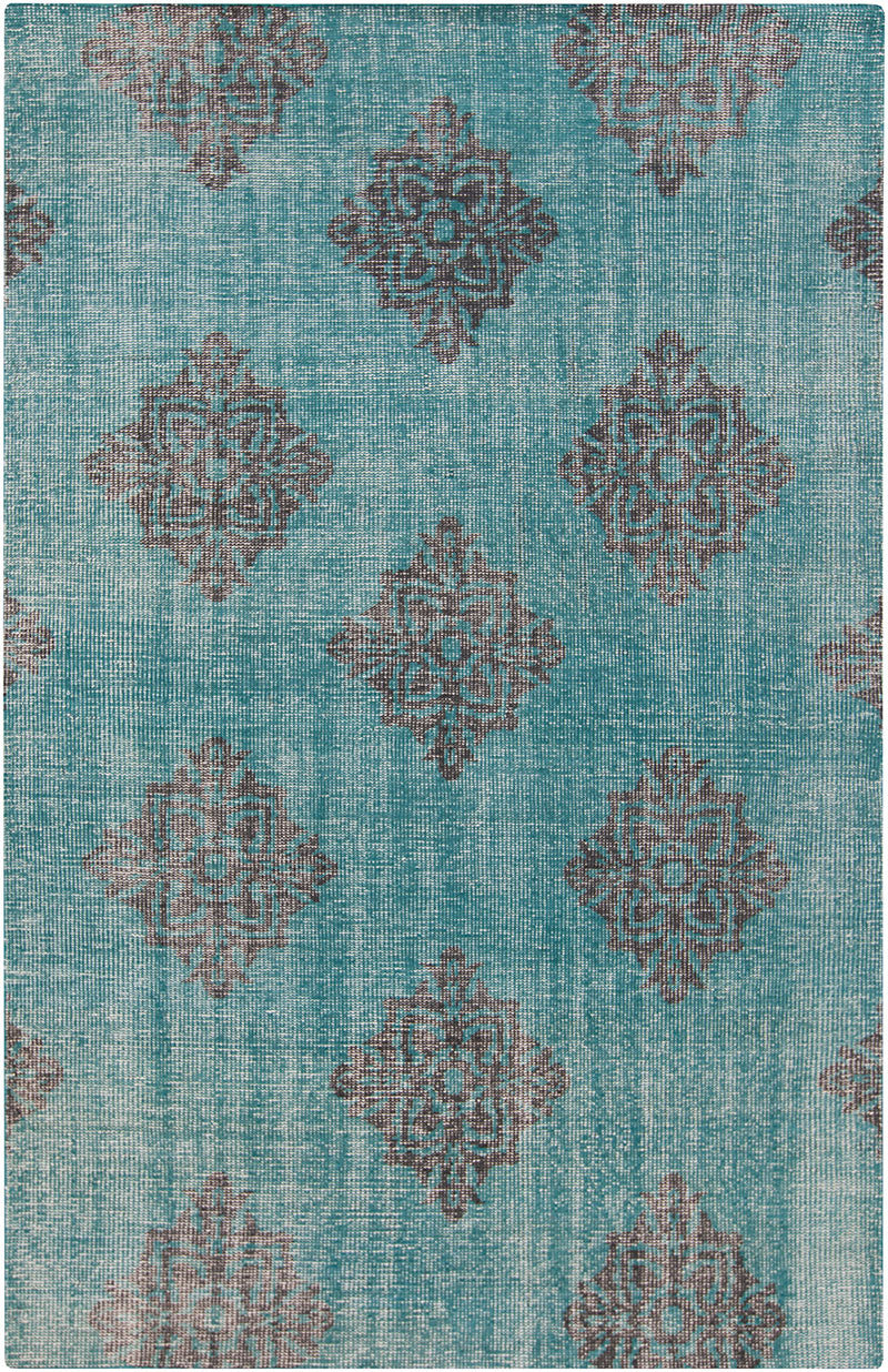 Zahra Teal/Black Area Rug - Image 2