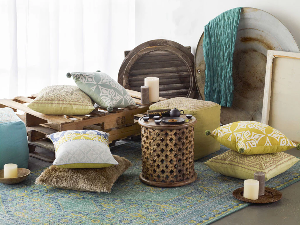 Zahra Teal/Lime/Gold Area Rug - Image 4