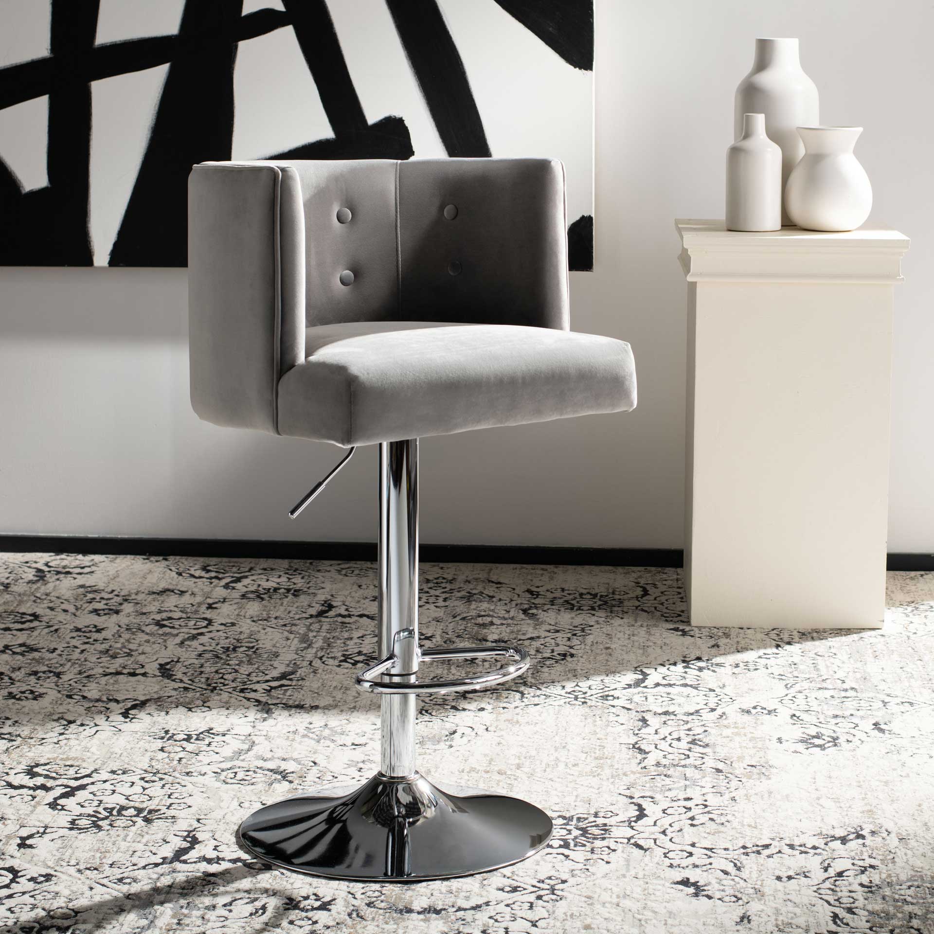 Zain Adjustable Bar Stool Light Gray - Image 9