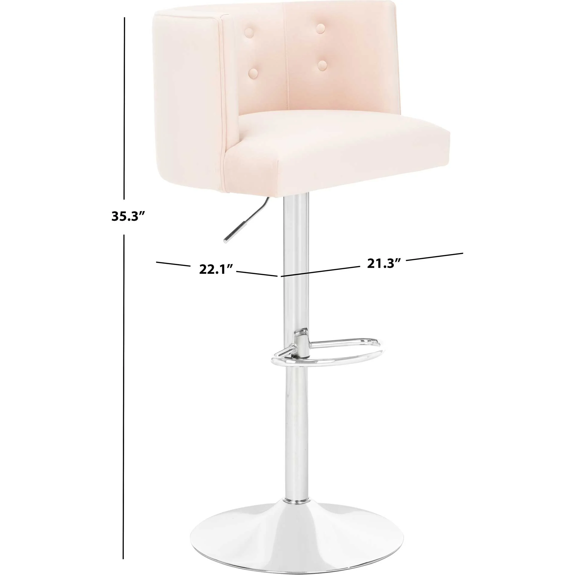 Zain Adjustable Bar Stool Light Pink - Image 8