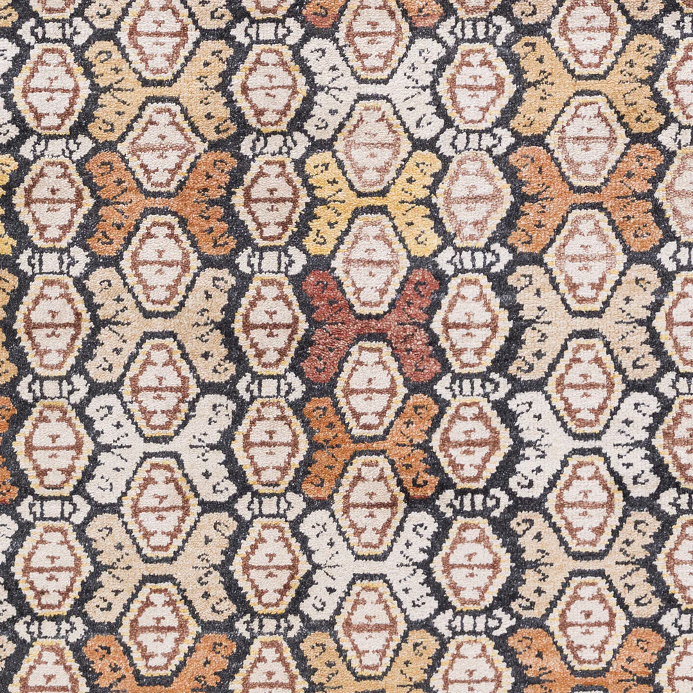 Zambia Cream/Dark Brown/Mustard Area Rug - Image 2