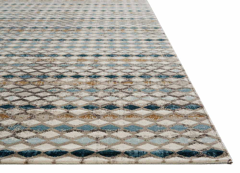 Zane Block Out Neutral/Blue Area Rug - Image 3