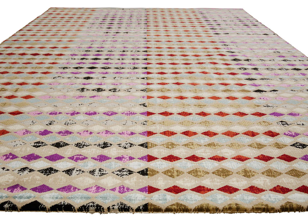 Zane Block Out Pink/Red Area Rug - Image 3