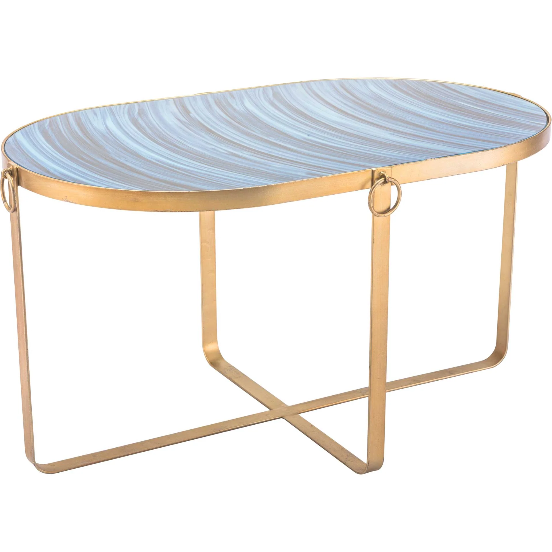 Zaphire Table Blue/Antique Gold - Image 2