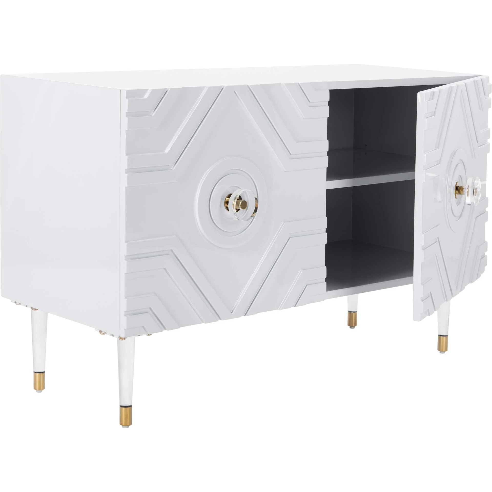 Zara Diamond Sideboard Gray/Gold - Image 2