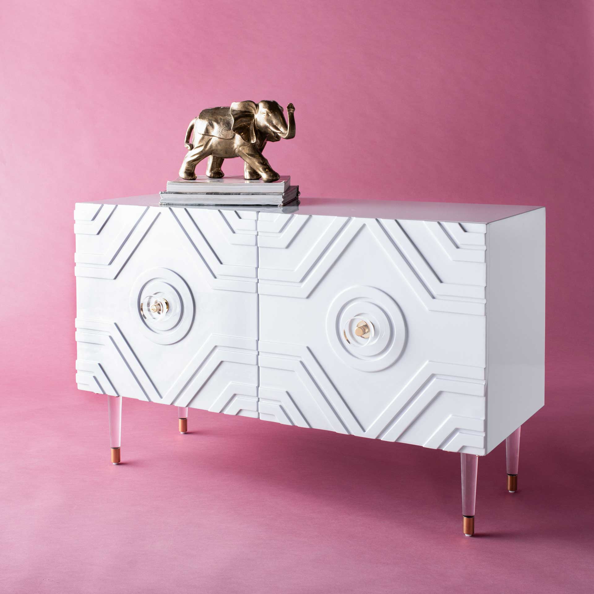 Zara Diamond Sideboard Gray/Gold - Image 7