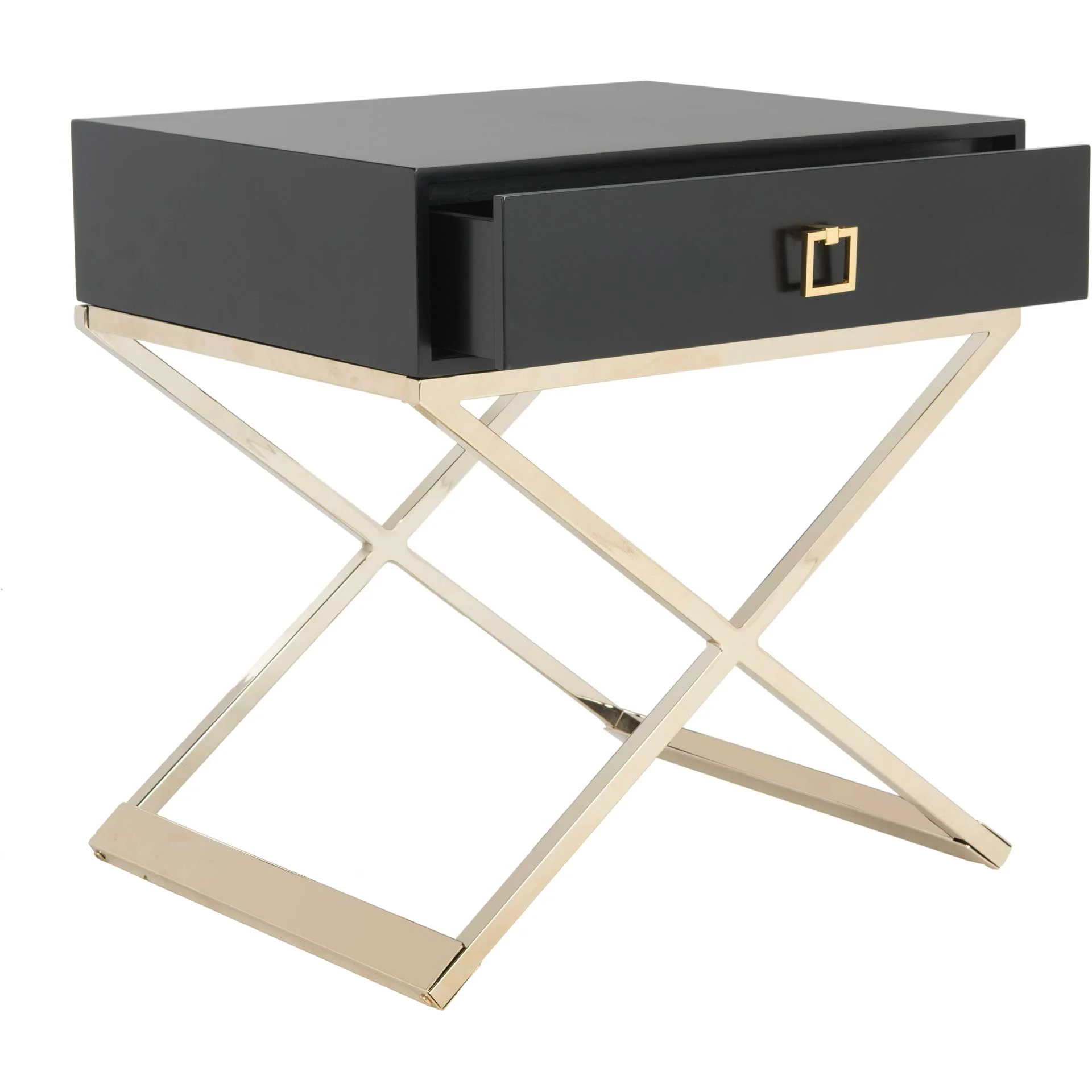 Zariah Modern Cross Leg End Table Black - Image 2