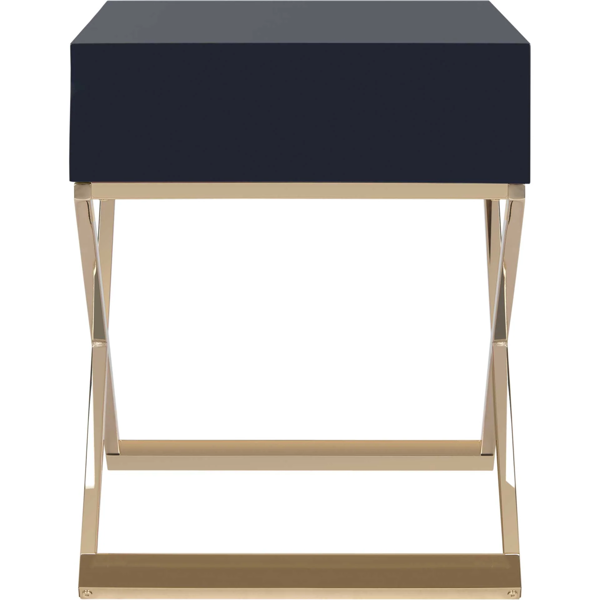 Zariah Modern Cross Leg End Table Navy - Image 3