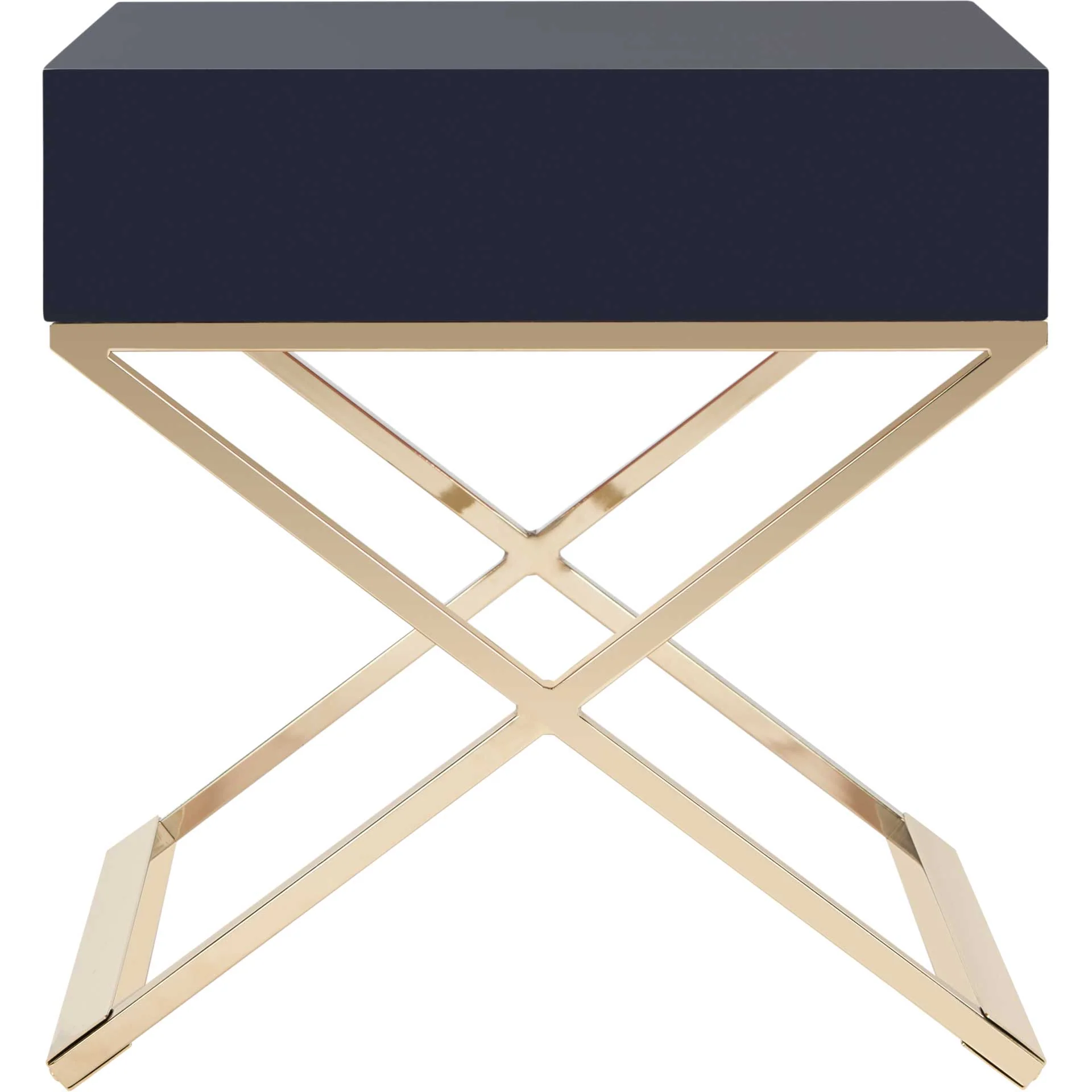 Zariah Modern Cross Leg End Table Navy - Image 4