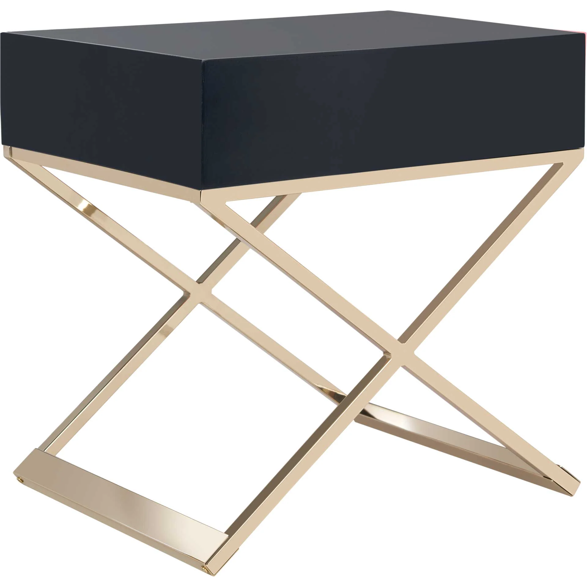 Zariah Modern Cross Leg End Table Navy - Image 5