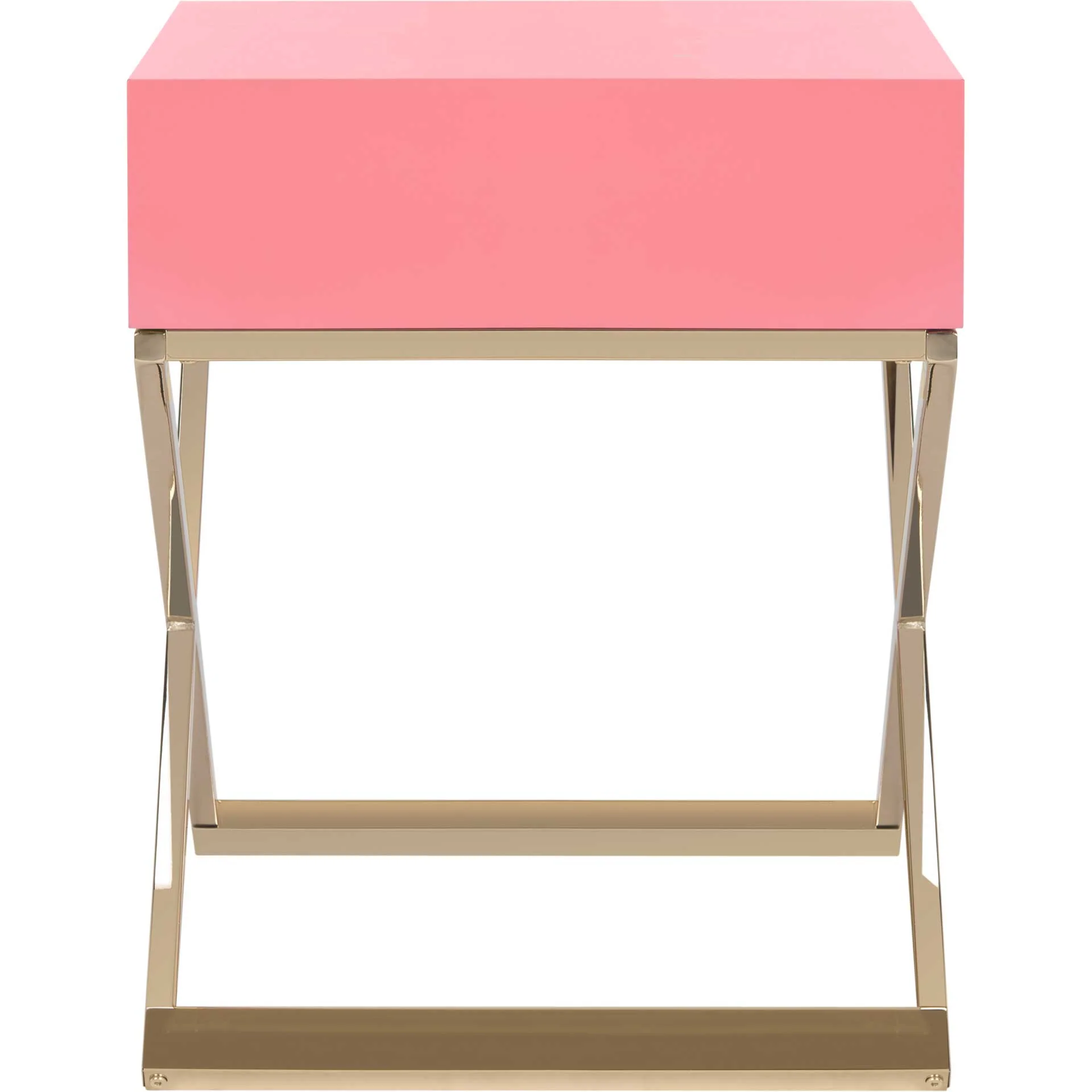 Zariah Modern Cross Leg Nightstand Pink - Image 3