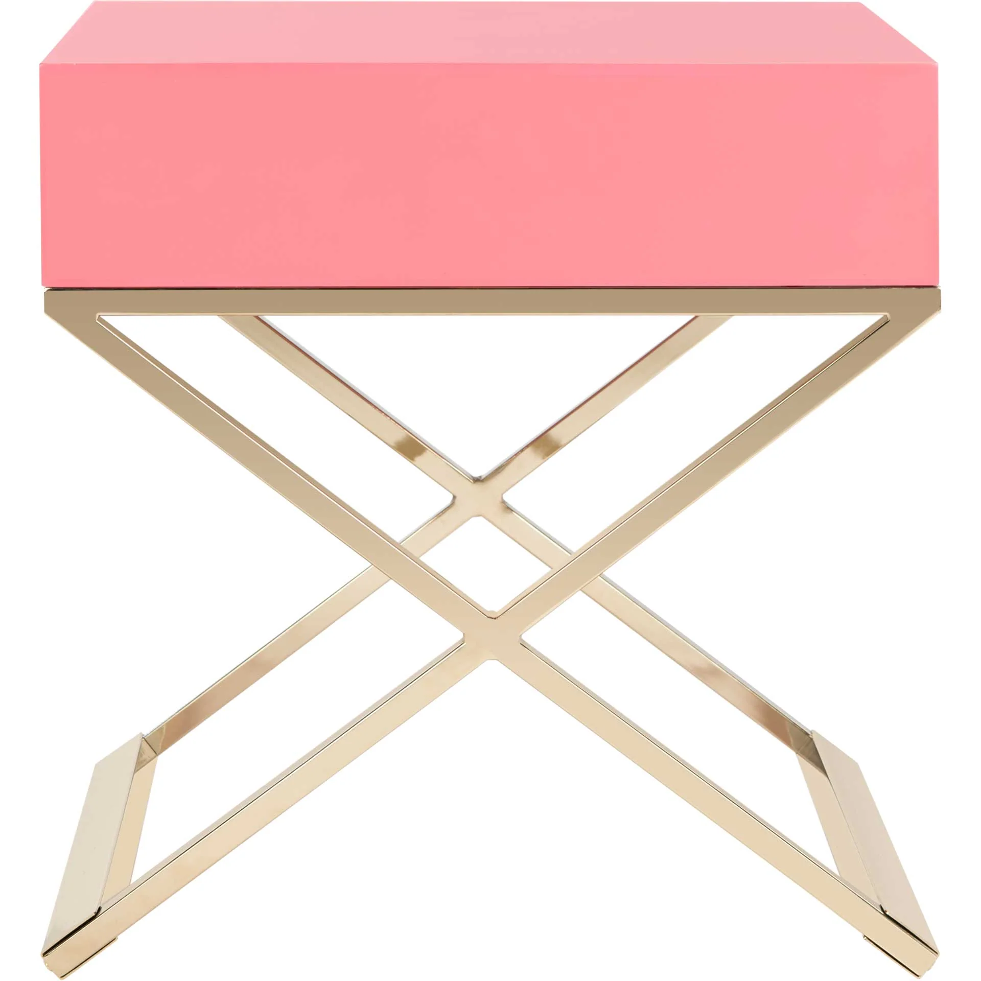 Zariah Modern Cross Leg Nightstand Pink - Image 4