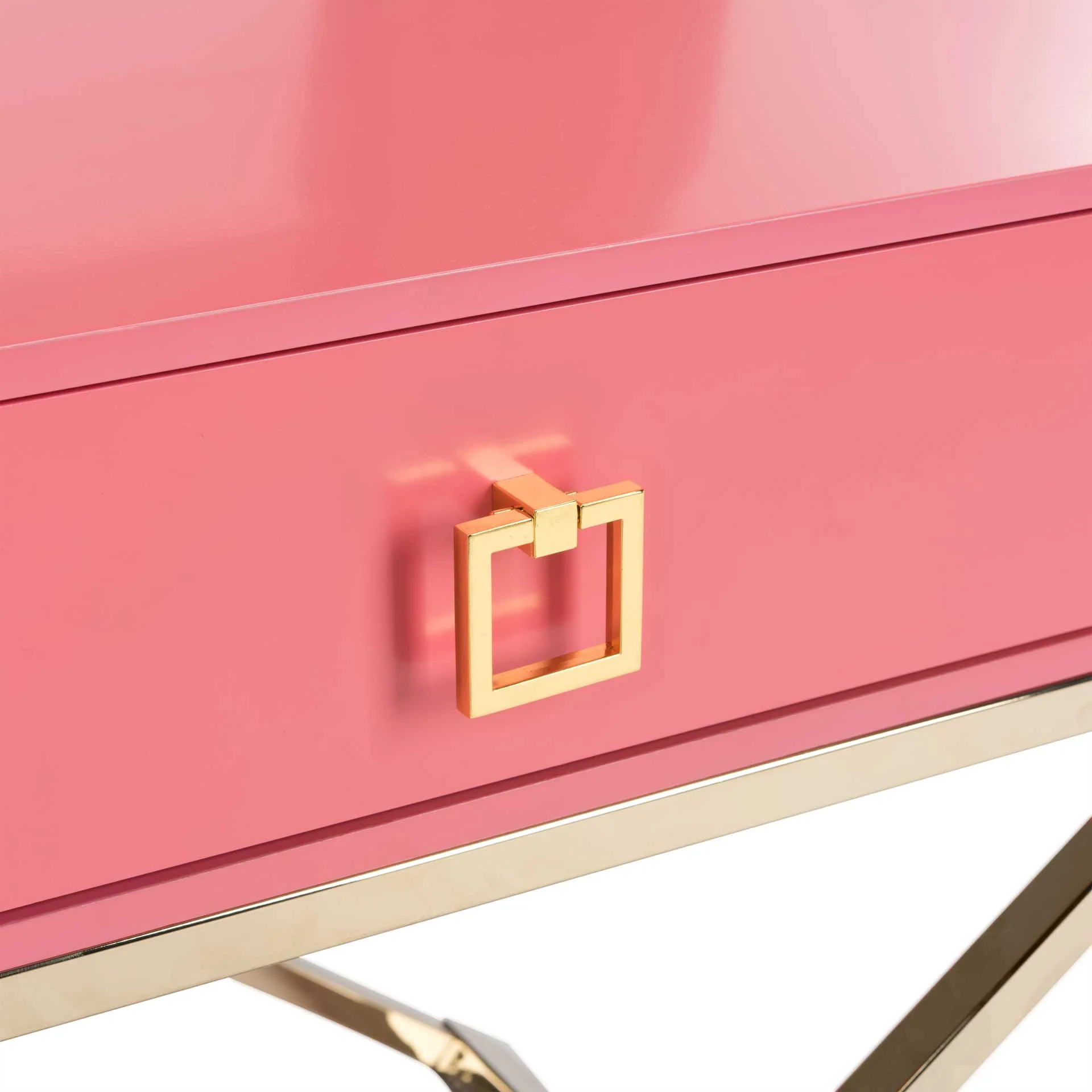 Zariah Modern Cross Leg Nightstand Pink - Image 7