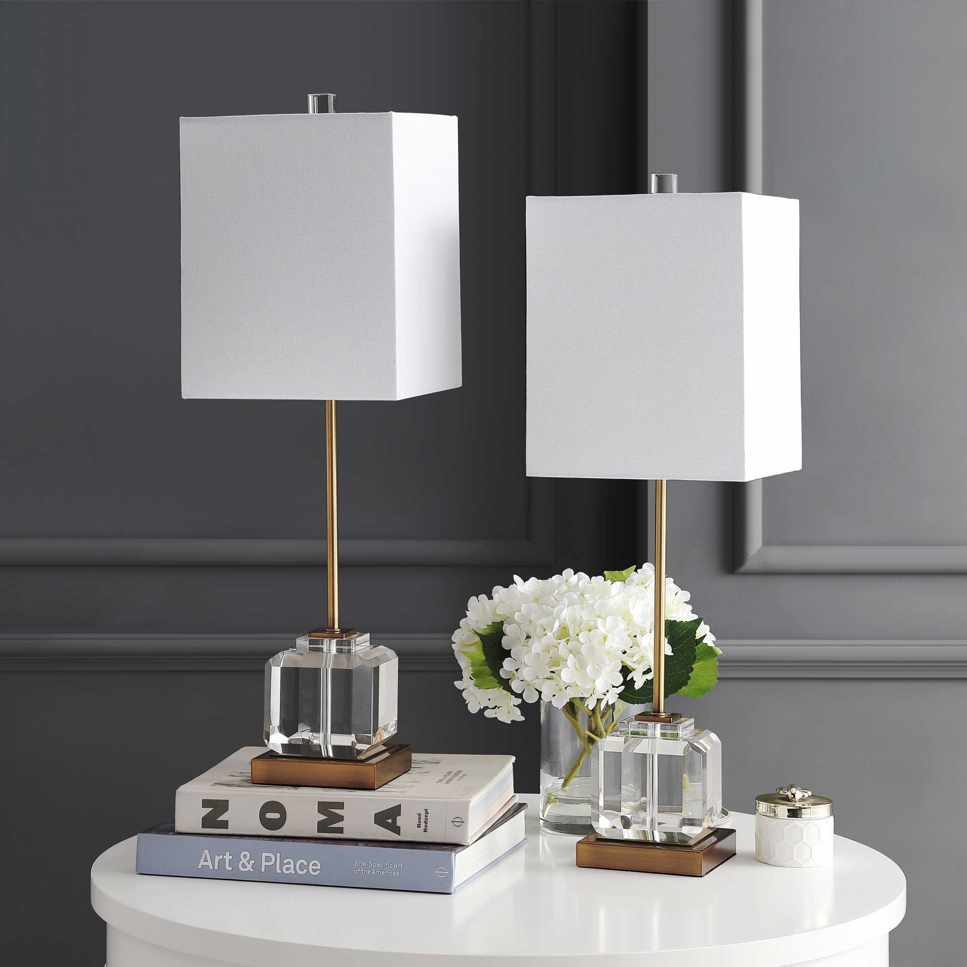 Zarina Table Lamps Clear/Brass Gold (Set of 2) - Image 5