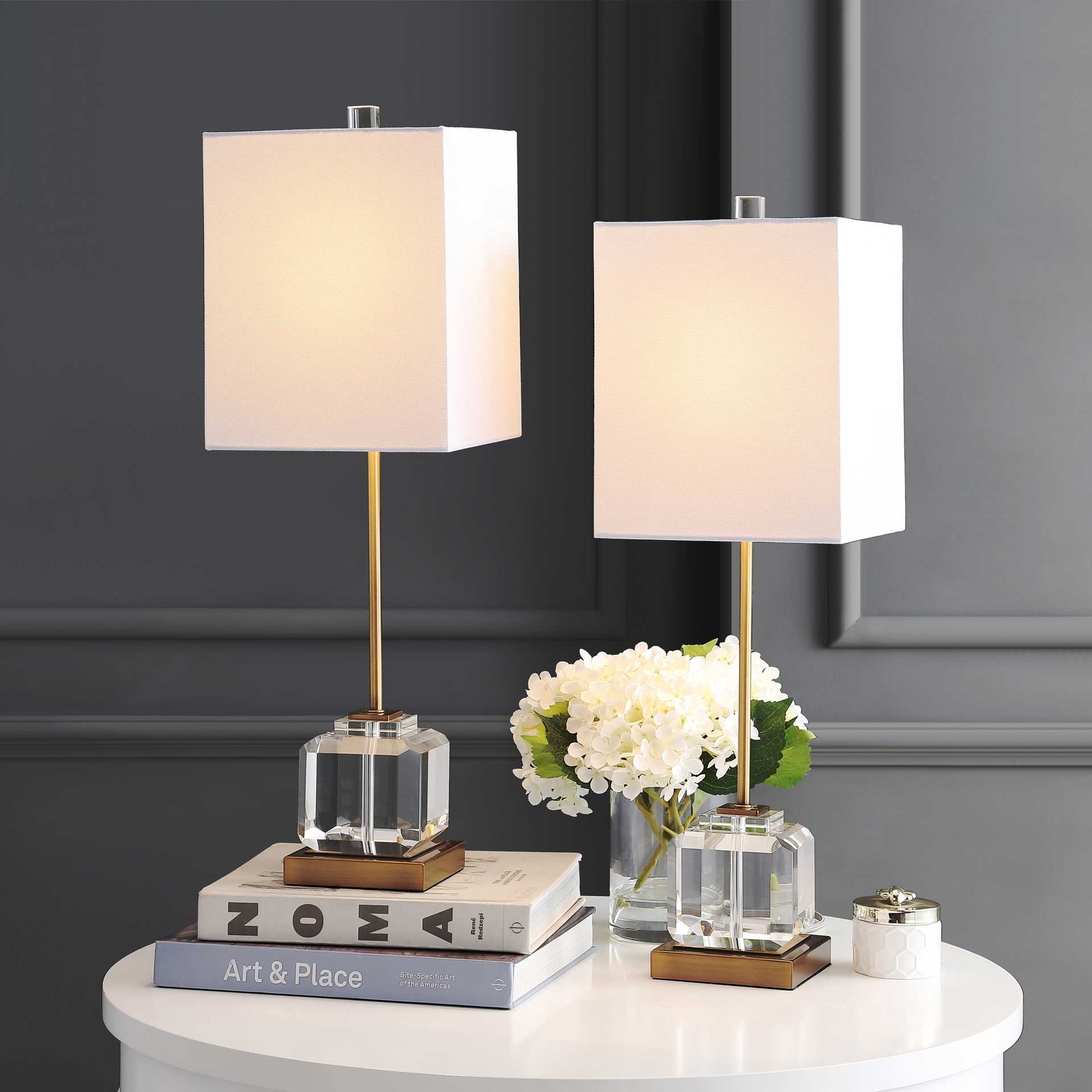 Zarina Table Lamps Clear/Brass Gold (Set of 2) - Image 6