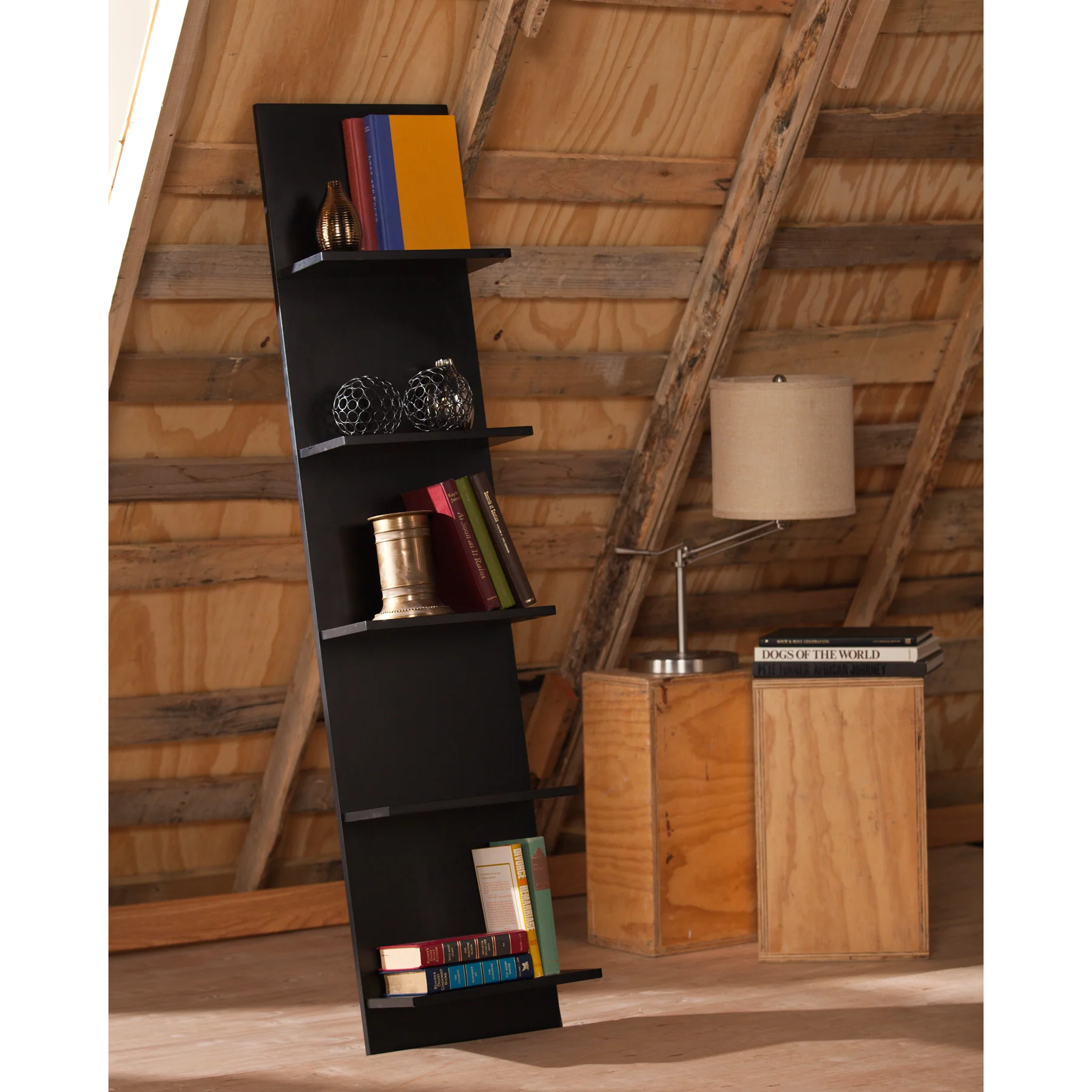 Zenhe Leaning Shelf Black - Image 2