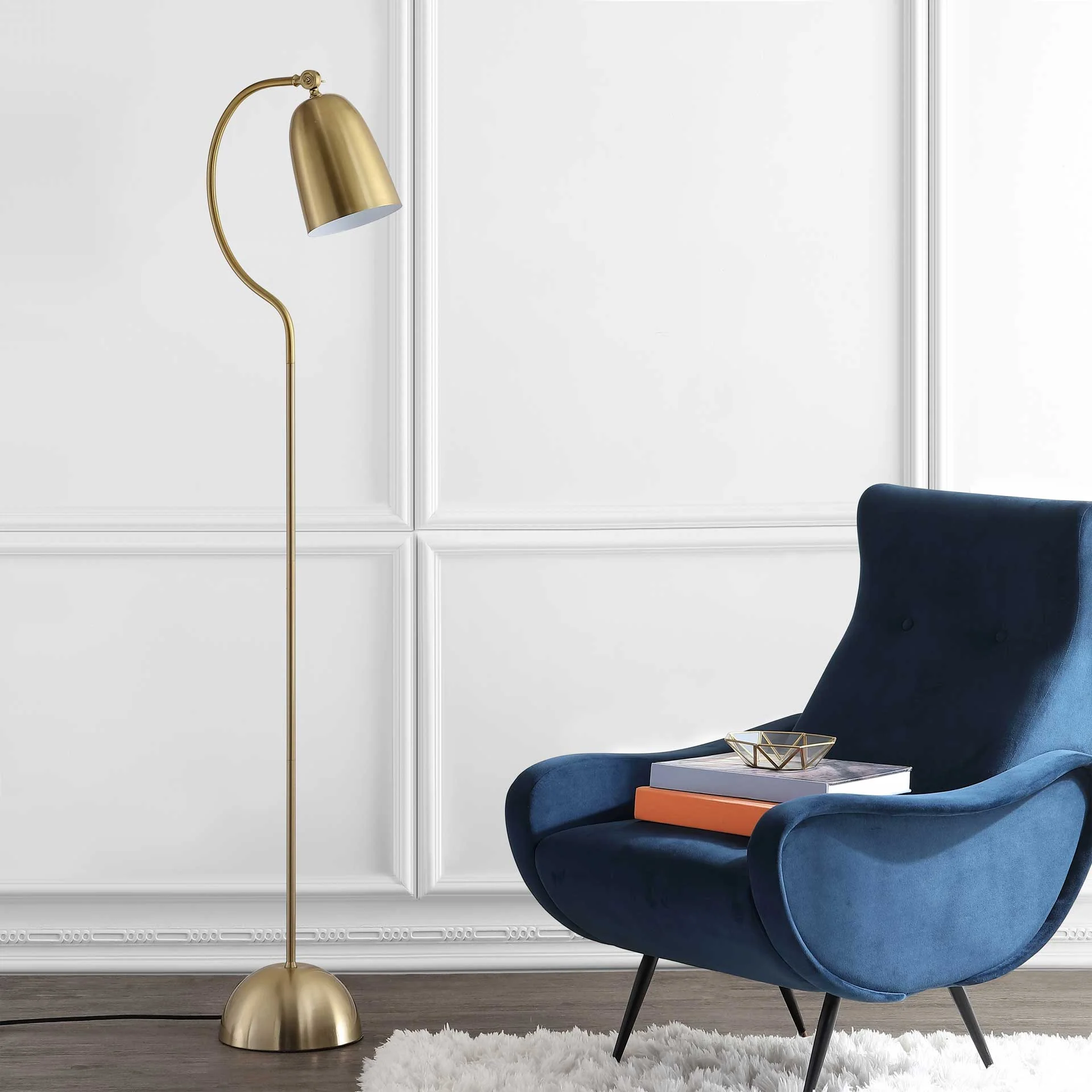 Zenith Floor Lamp Brass Gold - Image 3