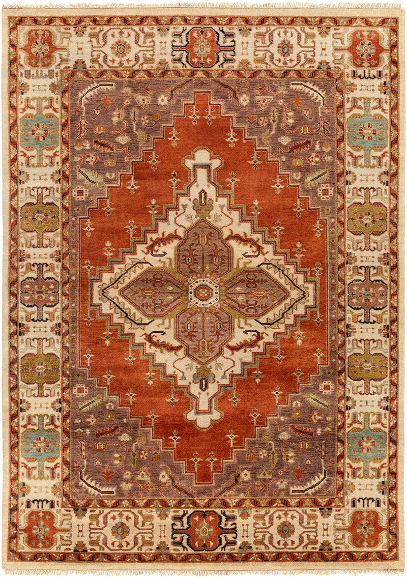 Zeus Rust/Beige Area Rug - Image 2