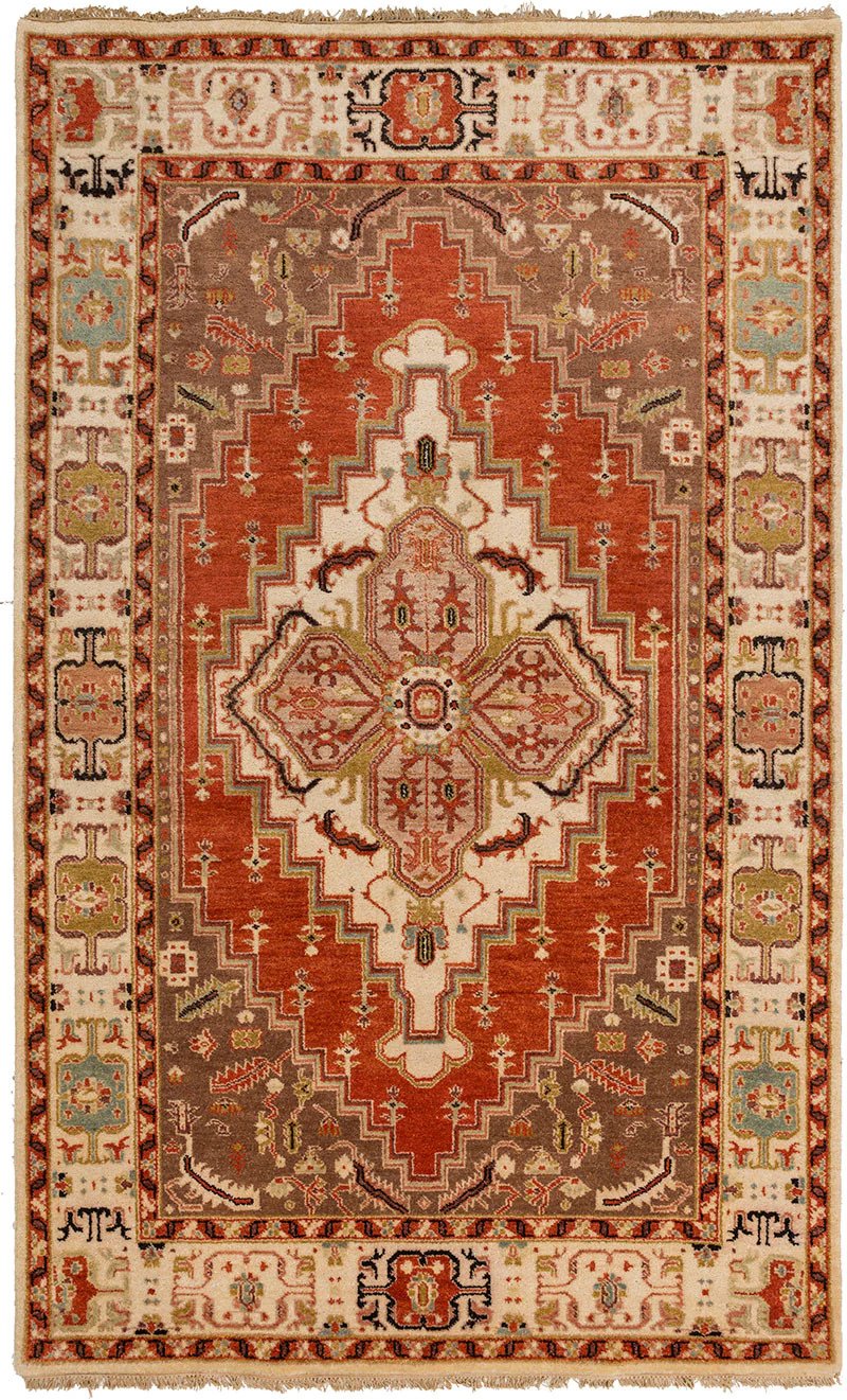 Zeus Rust/Beige Area Rug - Image 3