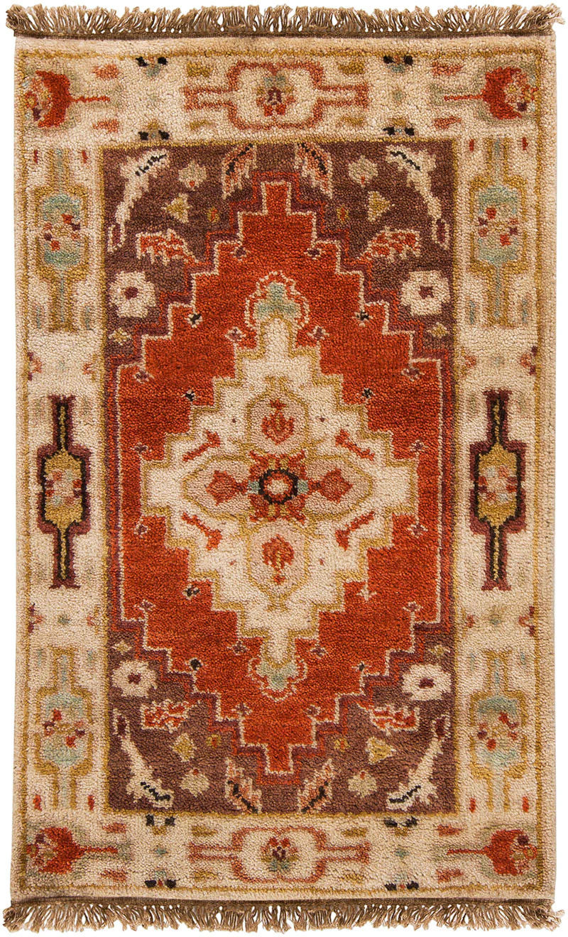 Zeus Rust/Beige Area Rug - Image 4