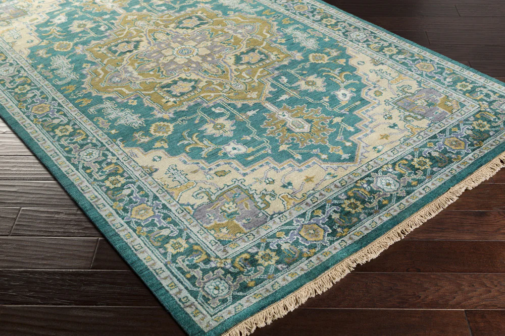 Zeus Teal/Olive Area Rug - Image 4