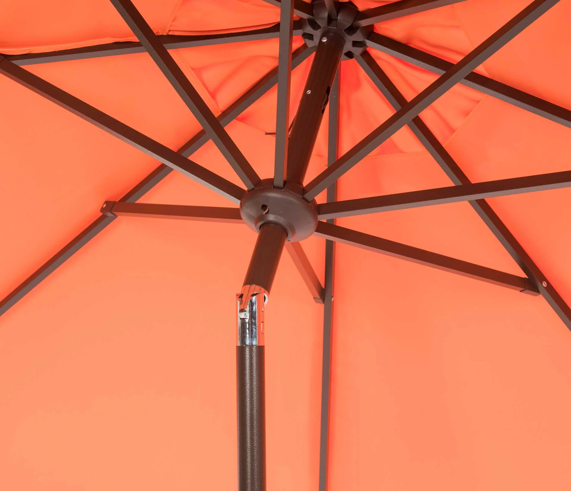 Zinnia Uv Resistant Push Button Tilt Umbrella Orange/White - Image 3
