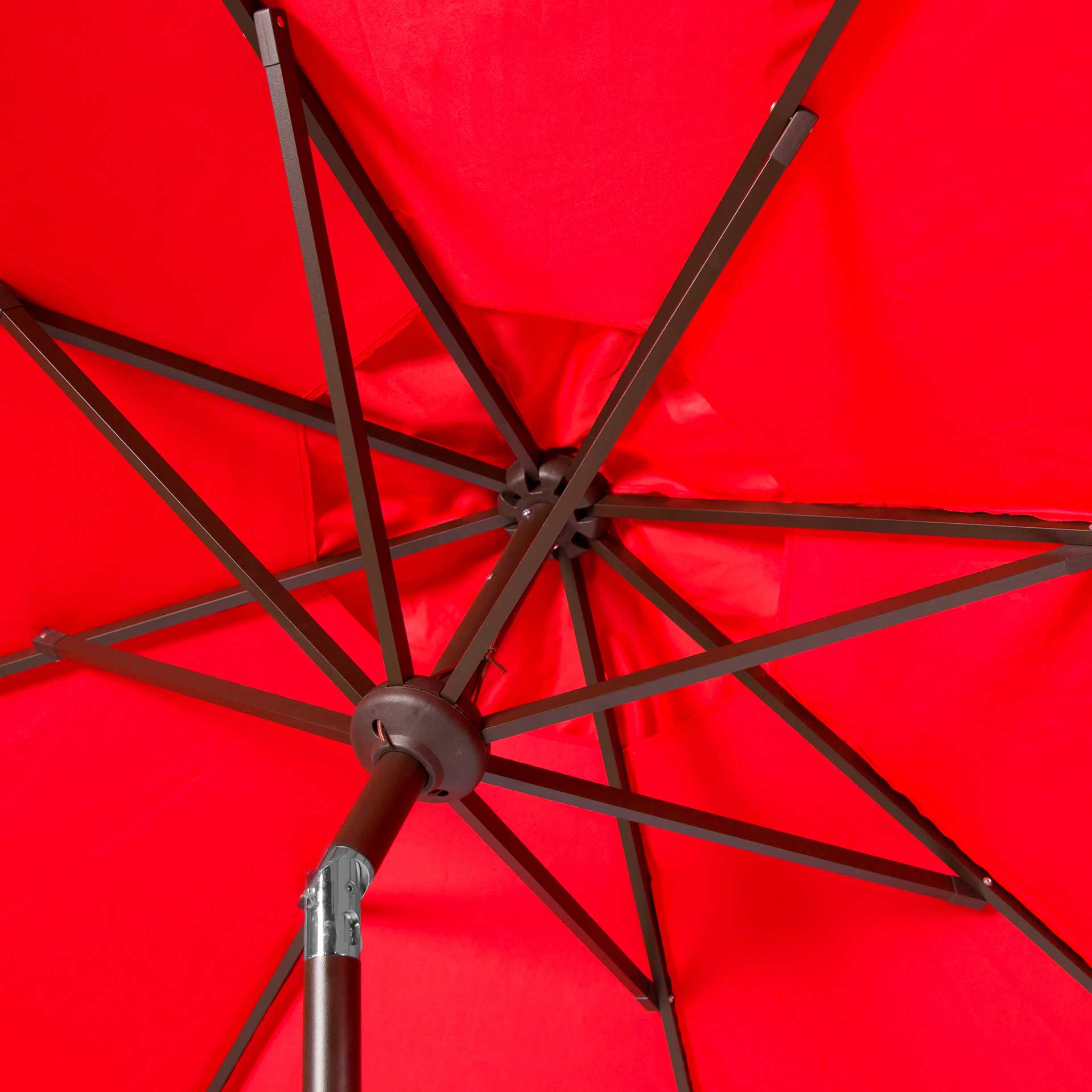 Zinnia Uv Resistant Push Button Tilt Umbrella Red/White - Image 3