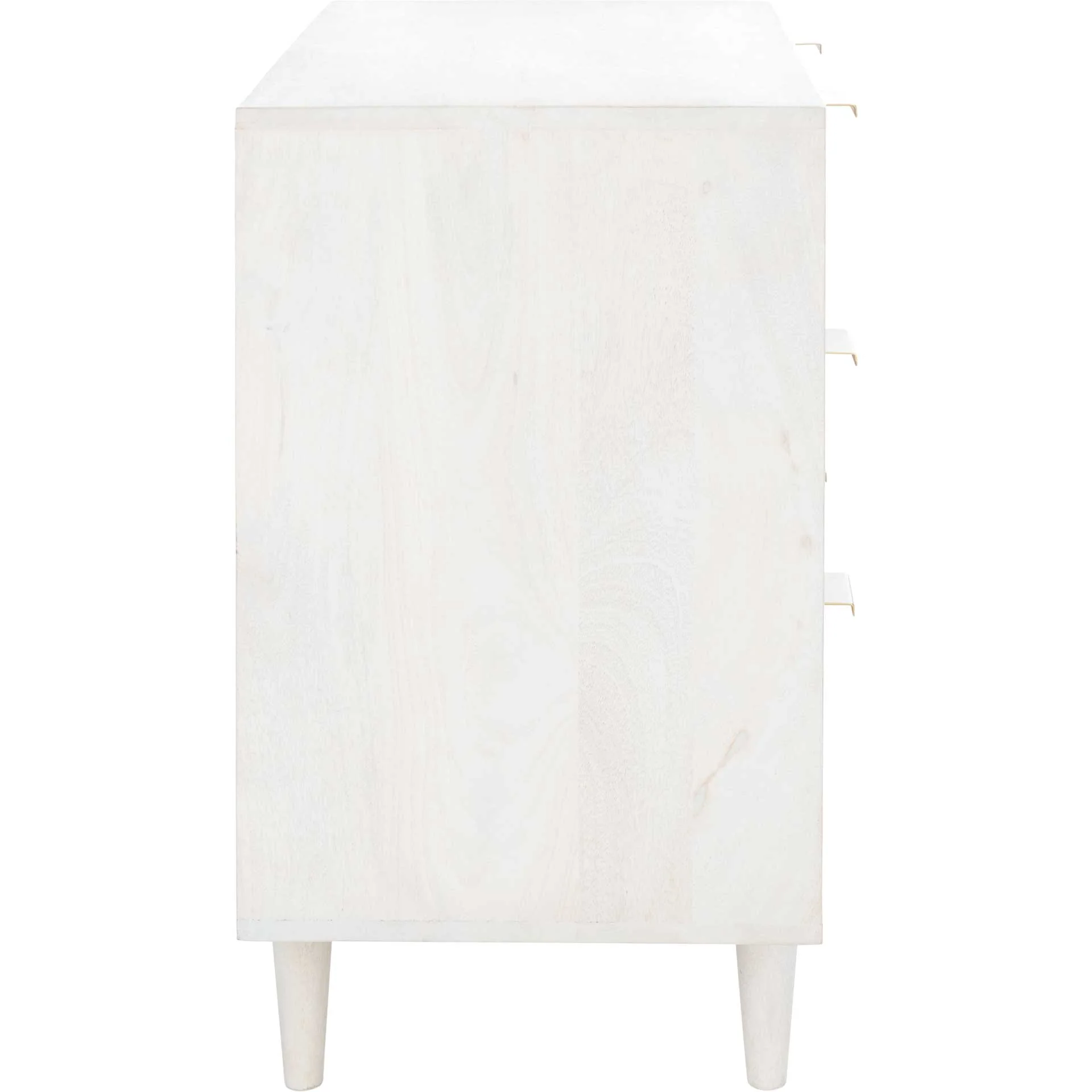Zion 3 Drawer Chest White Wash/Brass - Image 2