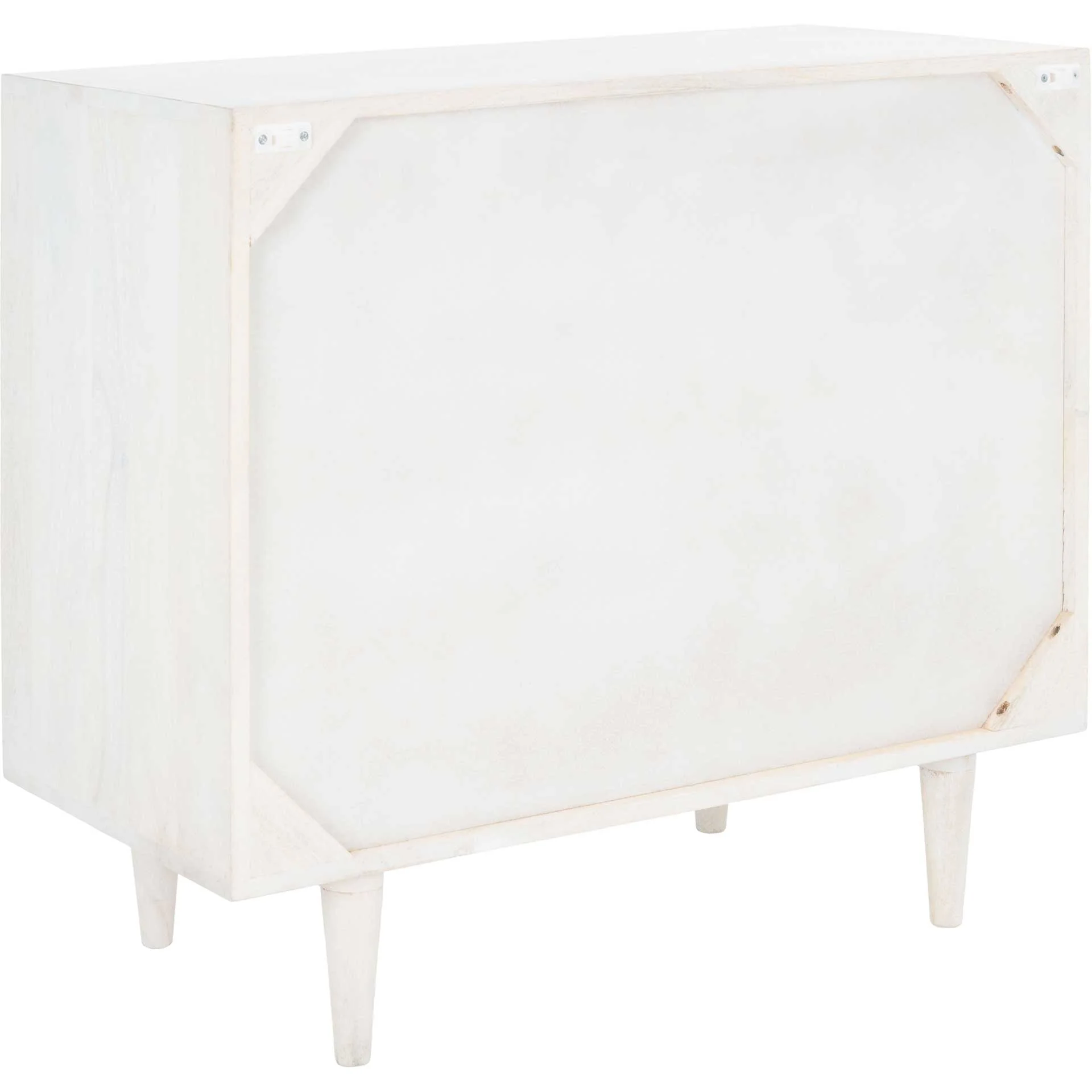 Zion 3 Drawer Chest White Wash/Brass - Image 4