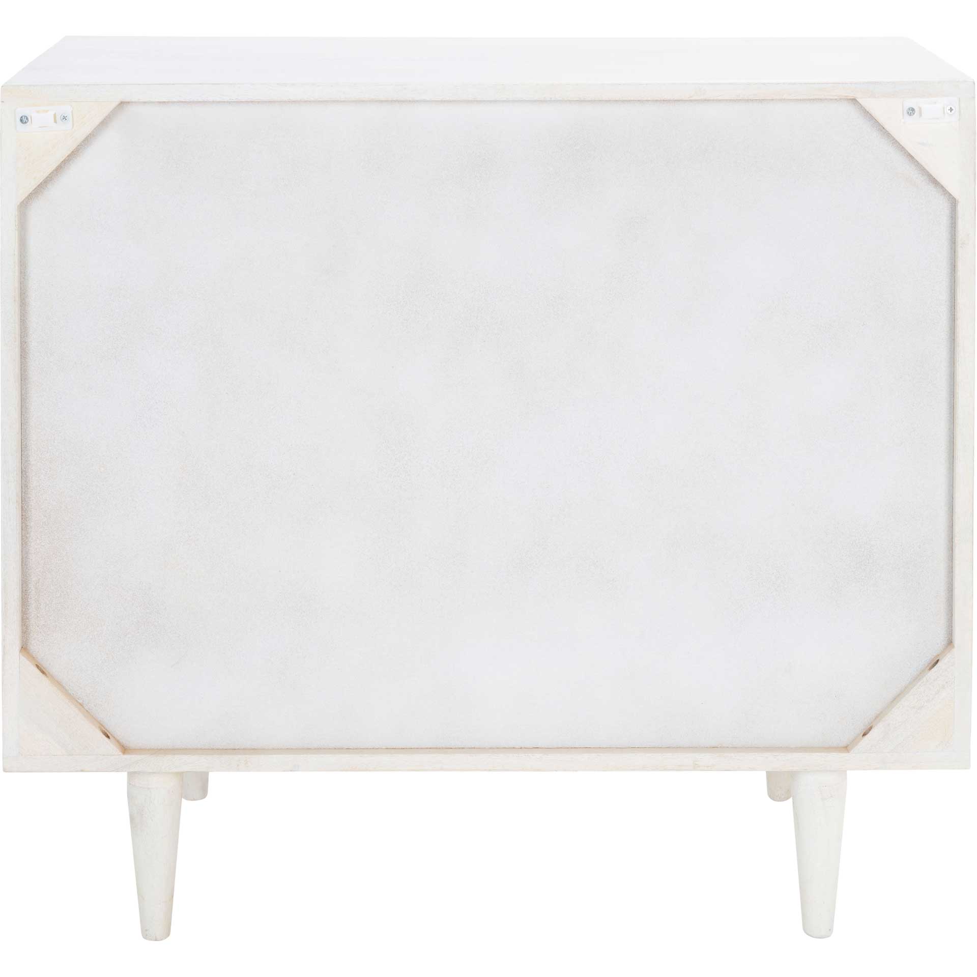Zion 3 Drawer Chest White Wash/Silver - Image 3