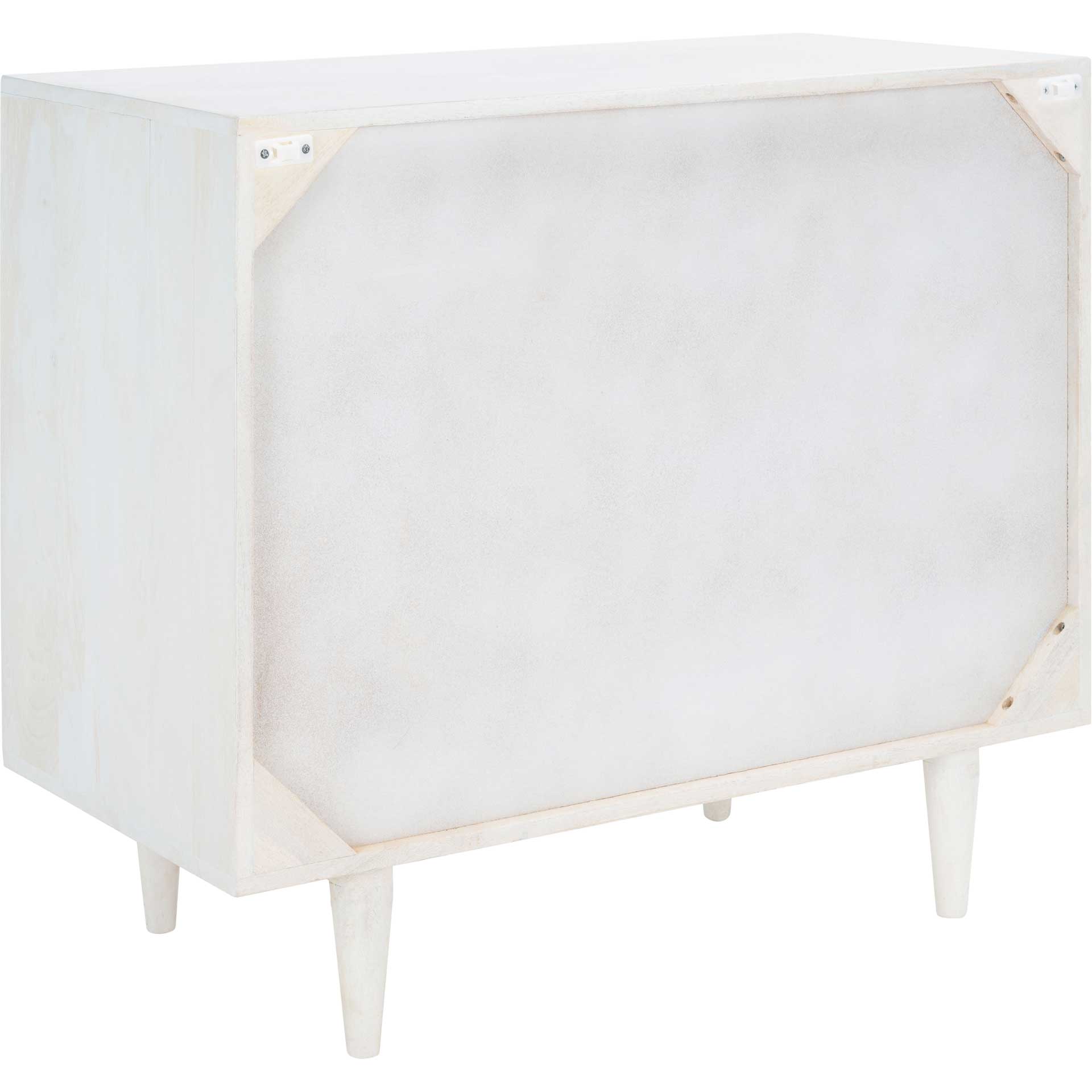 Zion 3 Drawer Chest White Wash/Silver - Image 4